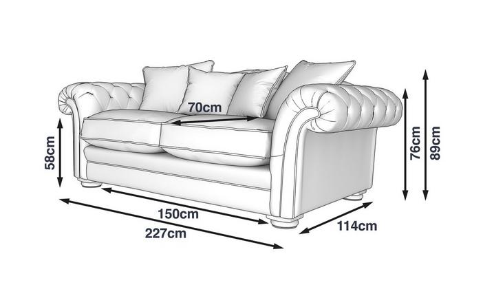 Loch Leven Pillow Back 3 Seater Sofa Dfs, Colby 3 Piece Leather Sofa Chair And Ottoman Set