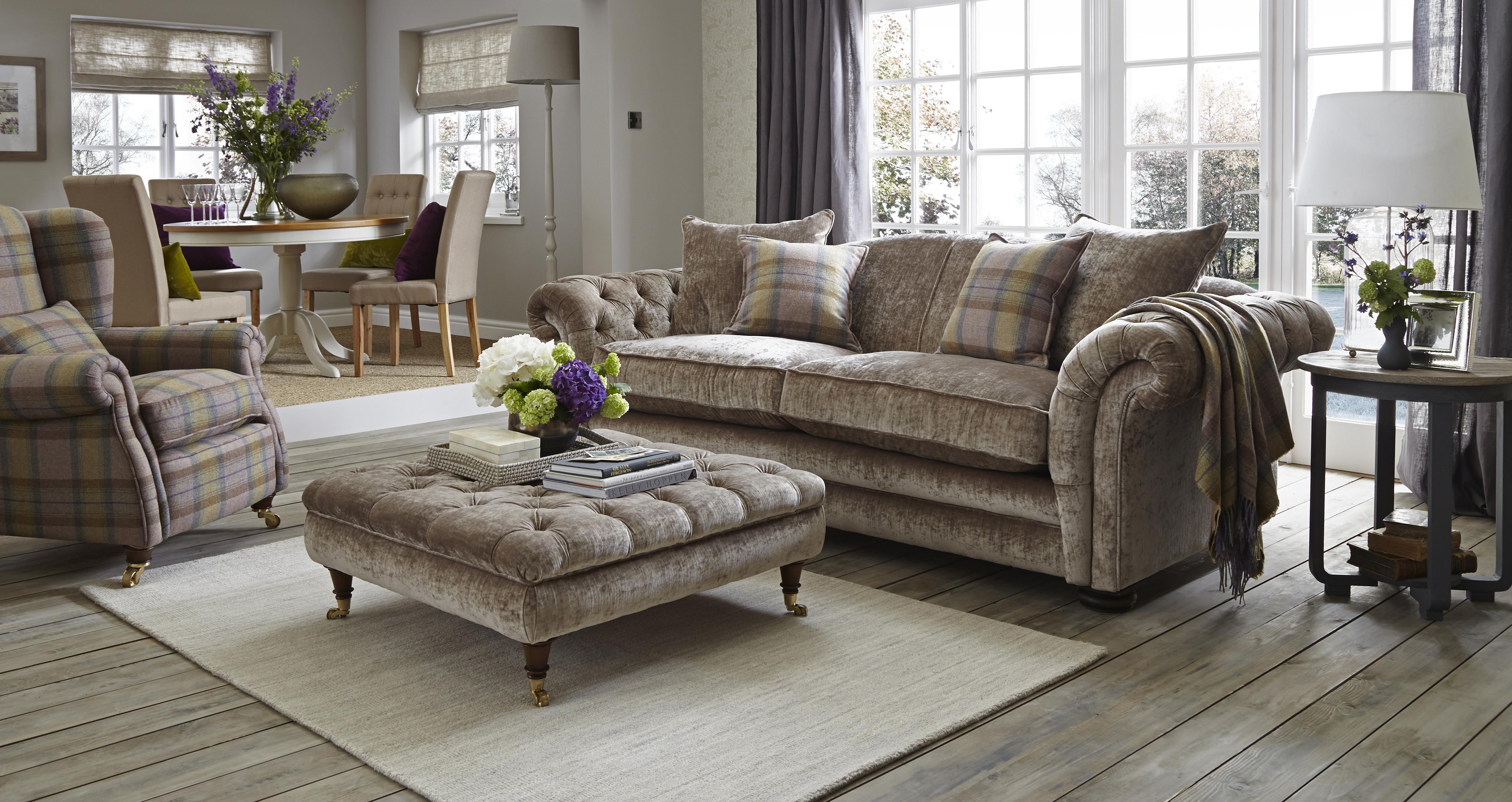 Dfs tartan outlet sofa