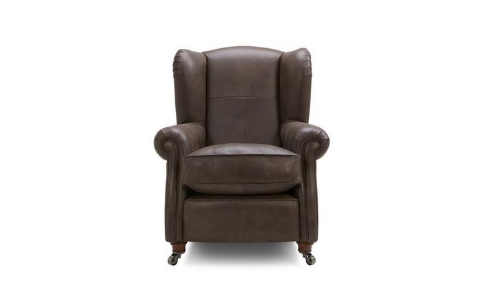 Loch Leven Leather Wing Chair Dfs, Grey Leather Wingback Chair Recliner