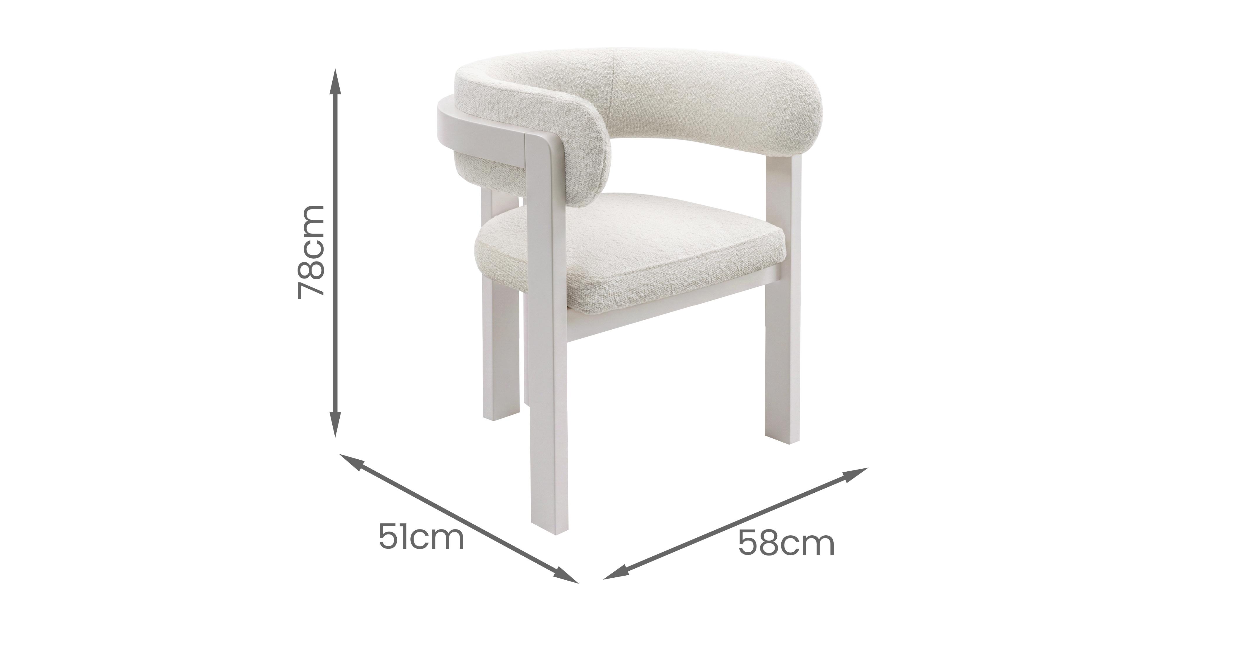 Loha Dining Chair in Loha Grey and Ivory Grey and Ivory
