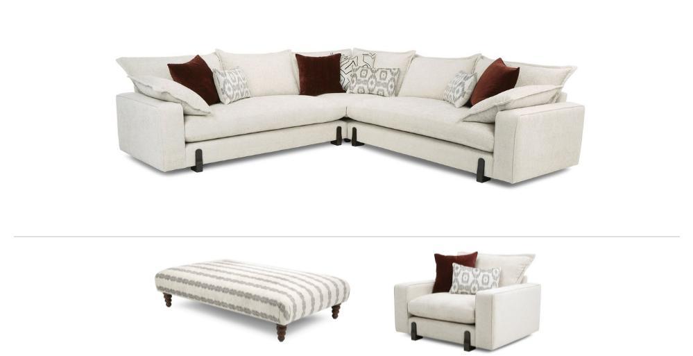 Corner Sofa Chair & Footstool