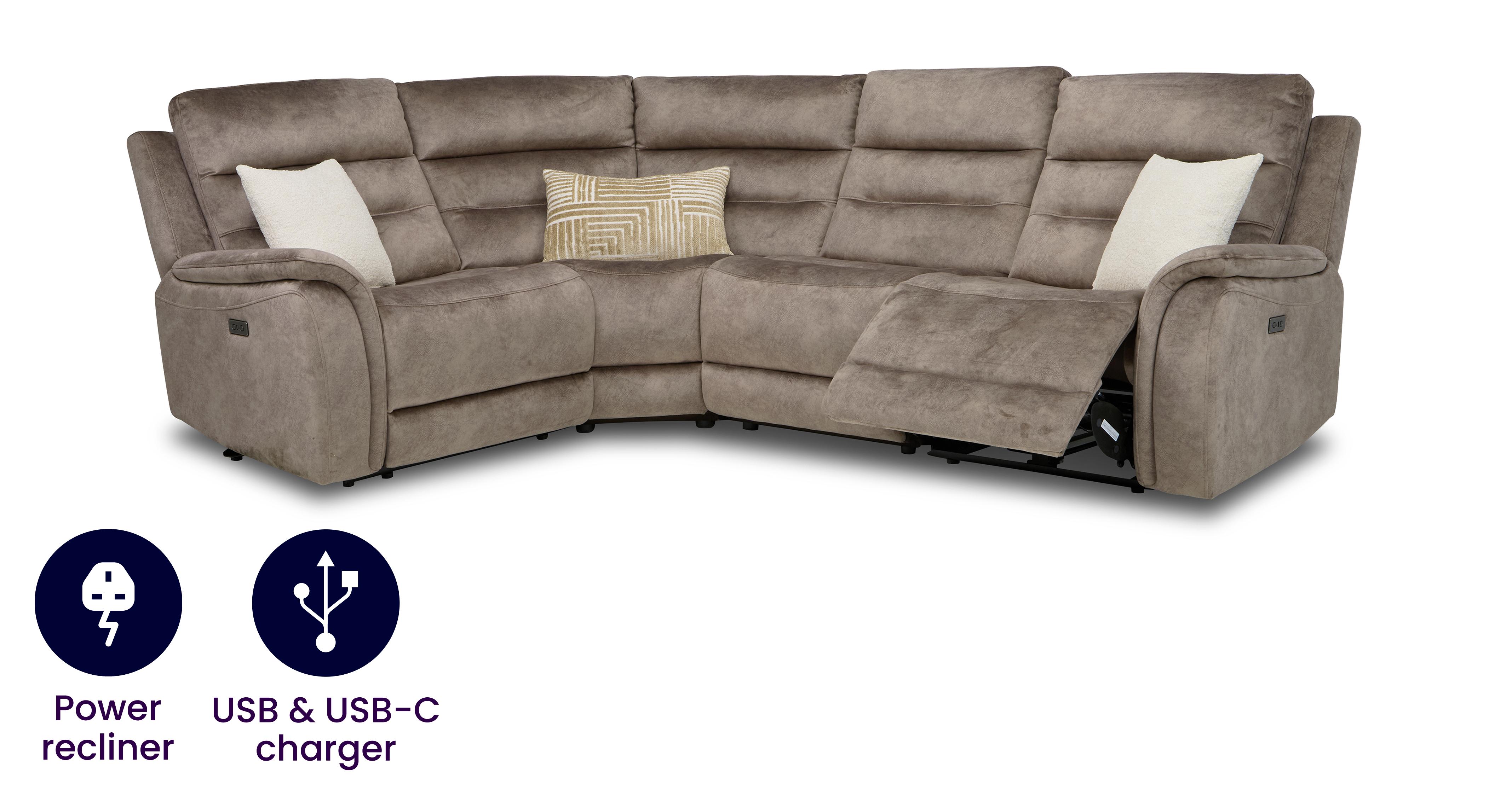 Right Hand Facing 2 Corner 1 Power Recliner