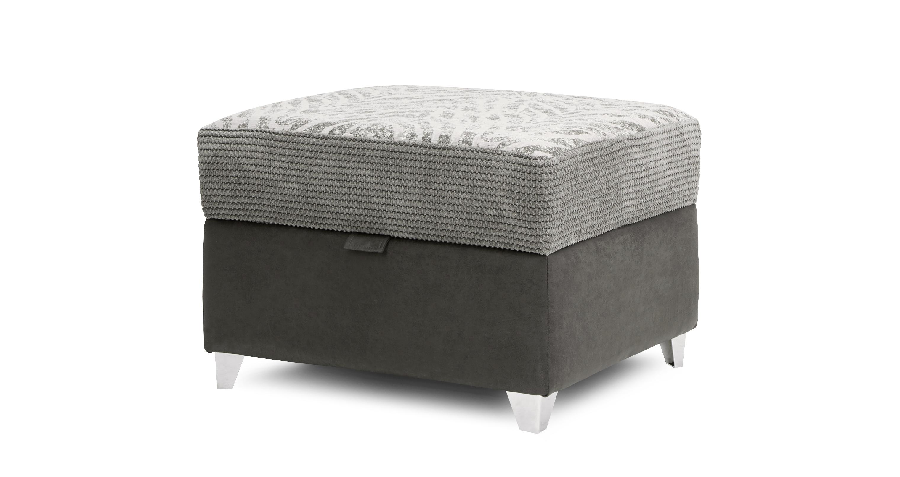 Lucinda Pattern Top Storage Footstool DFS