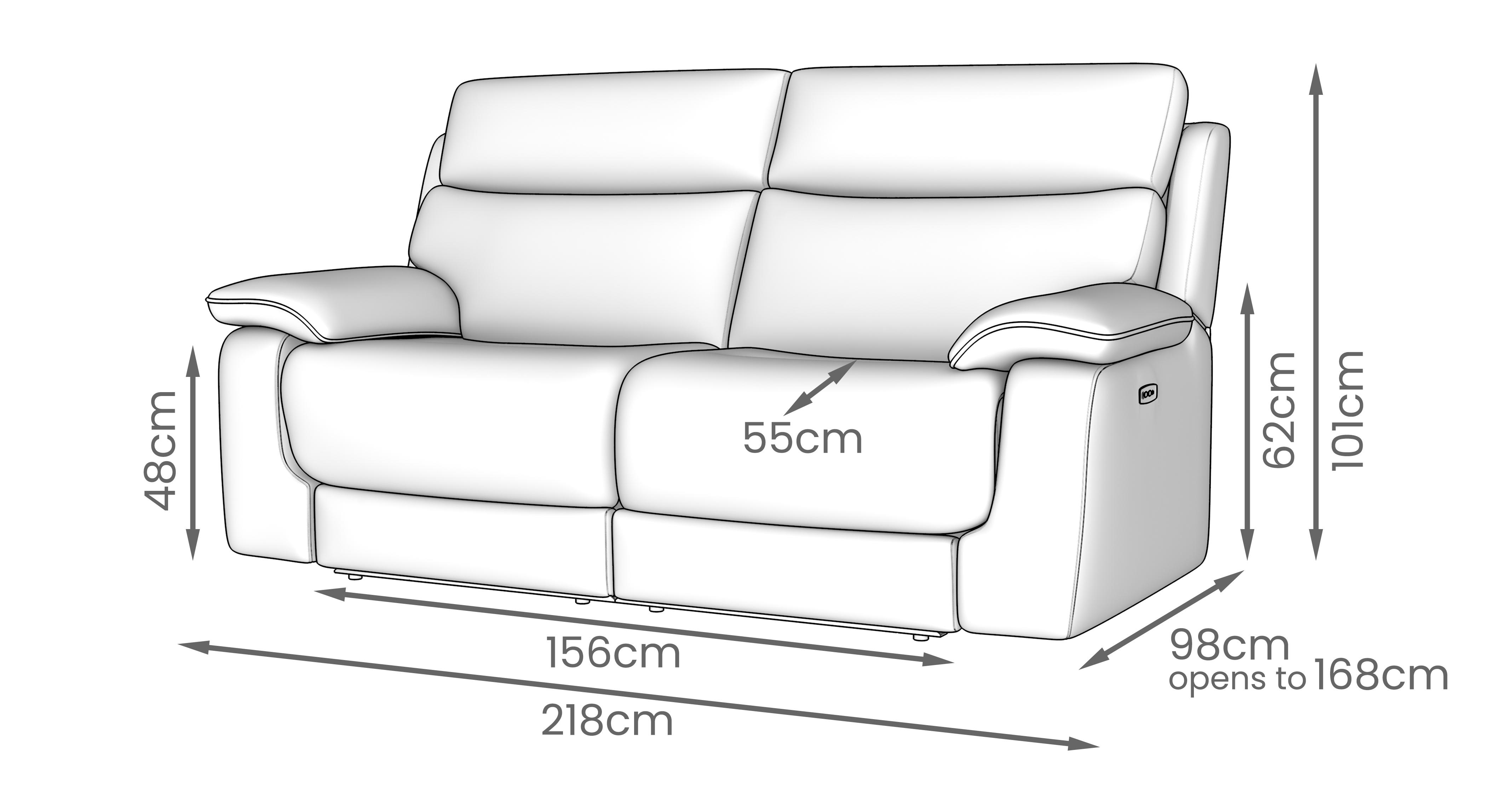 Lucius-velvet 3 Seater Power Recliner in Boutique Emerald