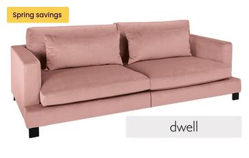 Velvet 4 Seater Sofa Bed