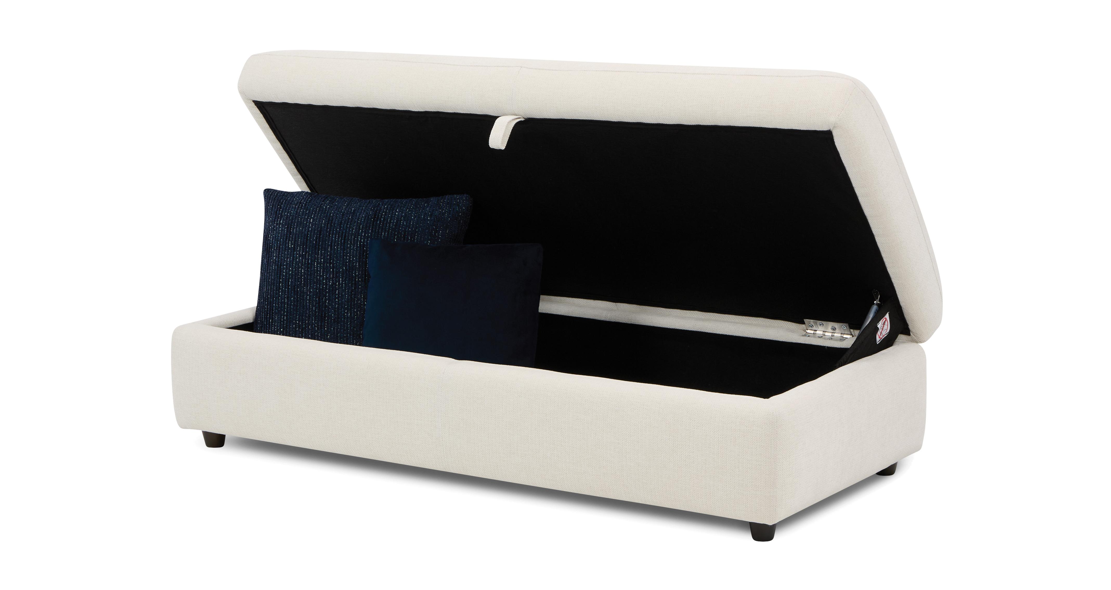 Luma Large Storage Bench Stool in Delore Linen