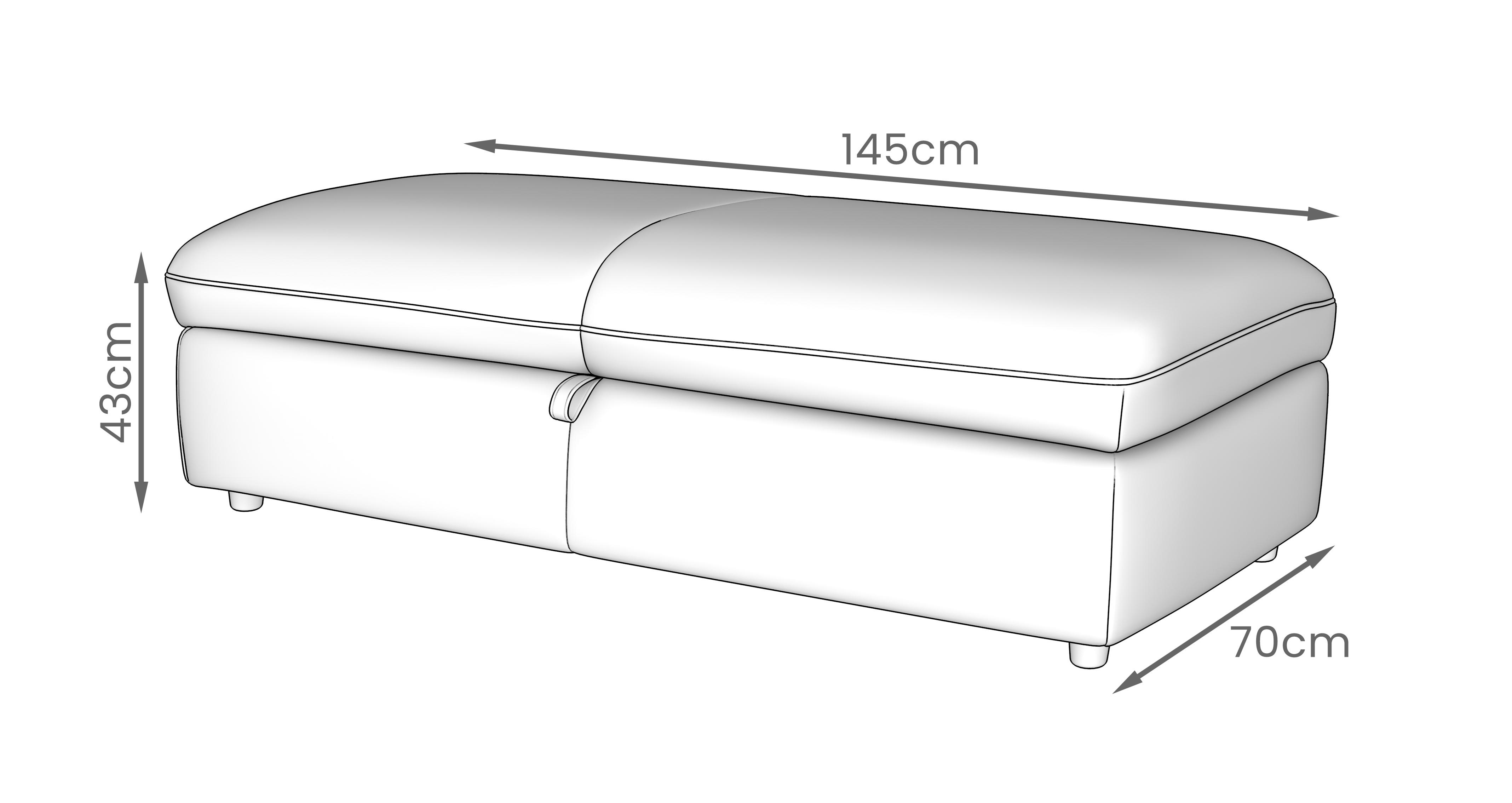 Luma Large Storage Bench Stool in Delore Linen
