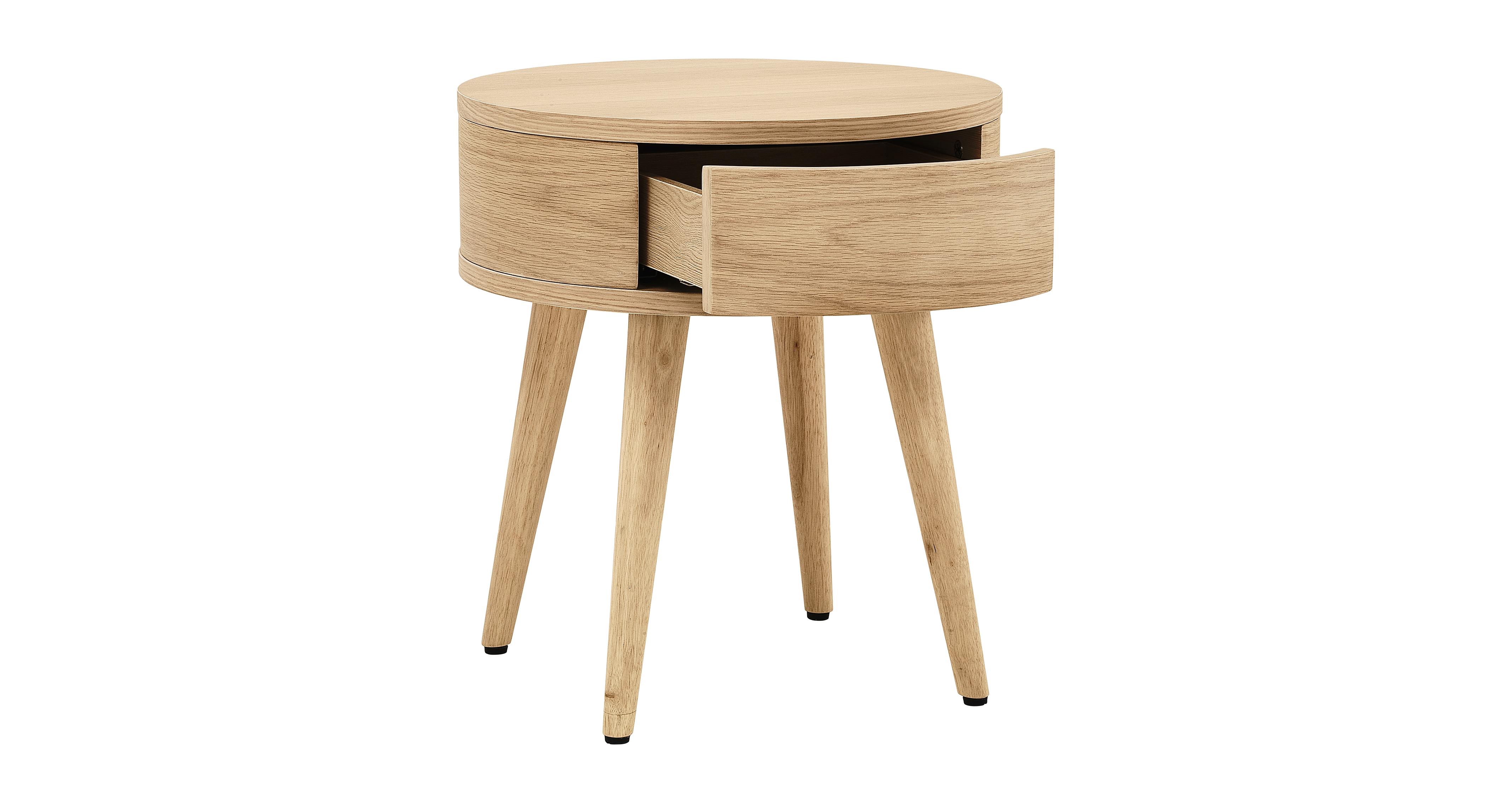 Luto Lounge Side Table in Luto White Washed Oak