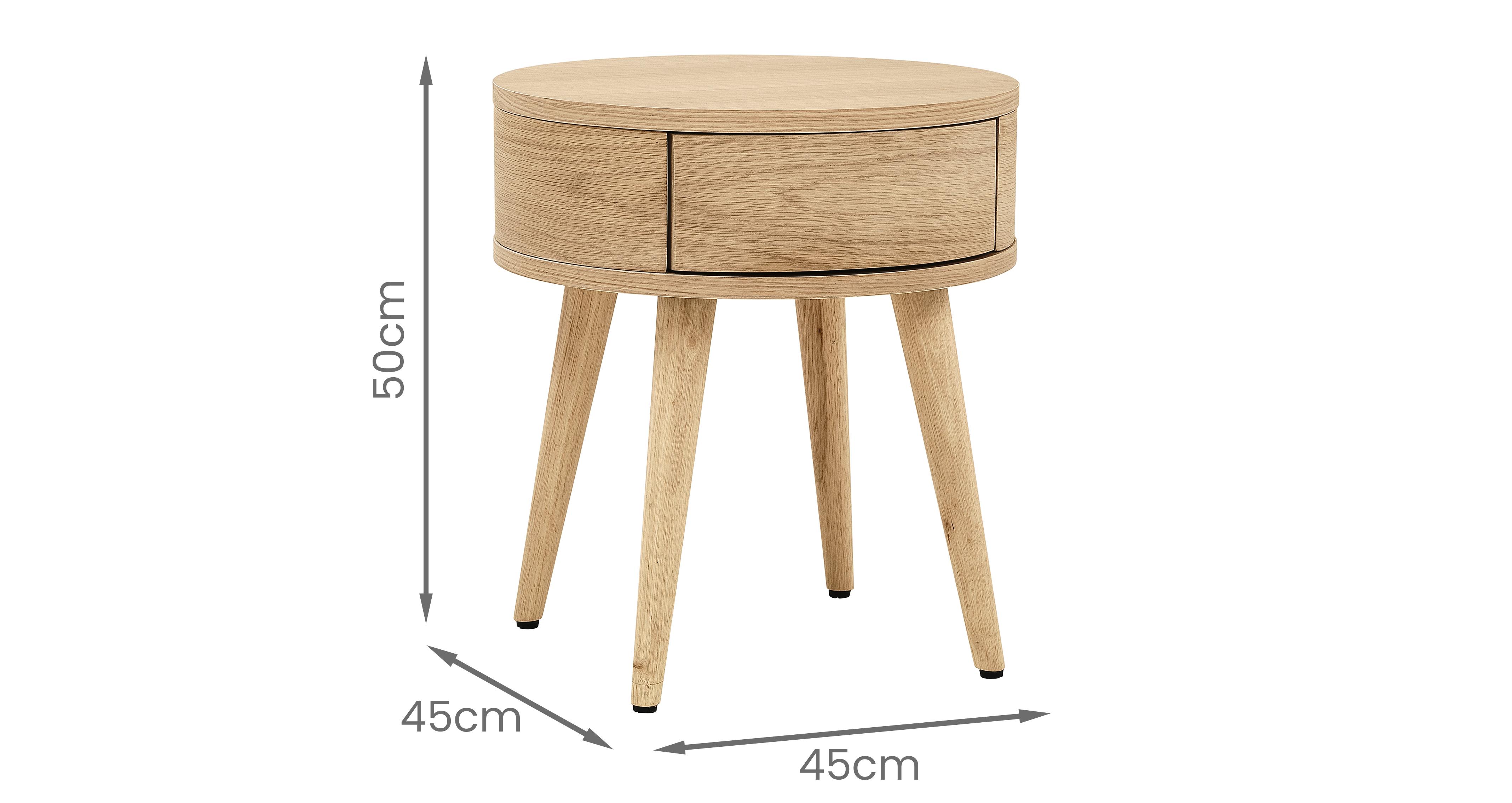 Luto Lounge Side Table in Luto White Washed Oak