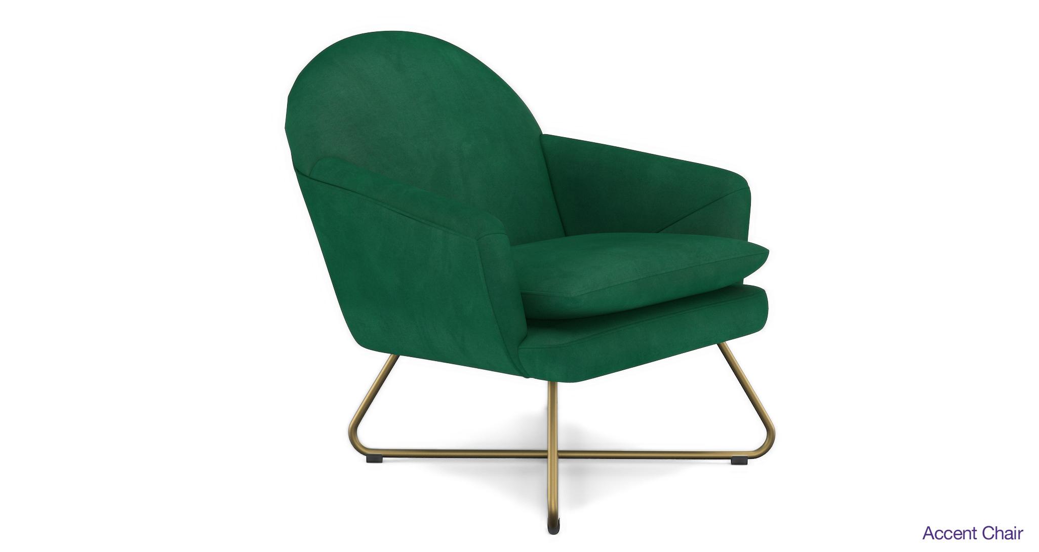 Accent chair deals with brass legs