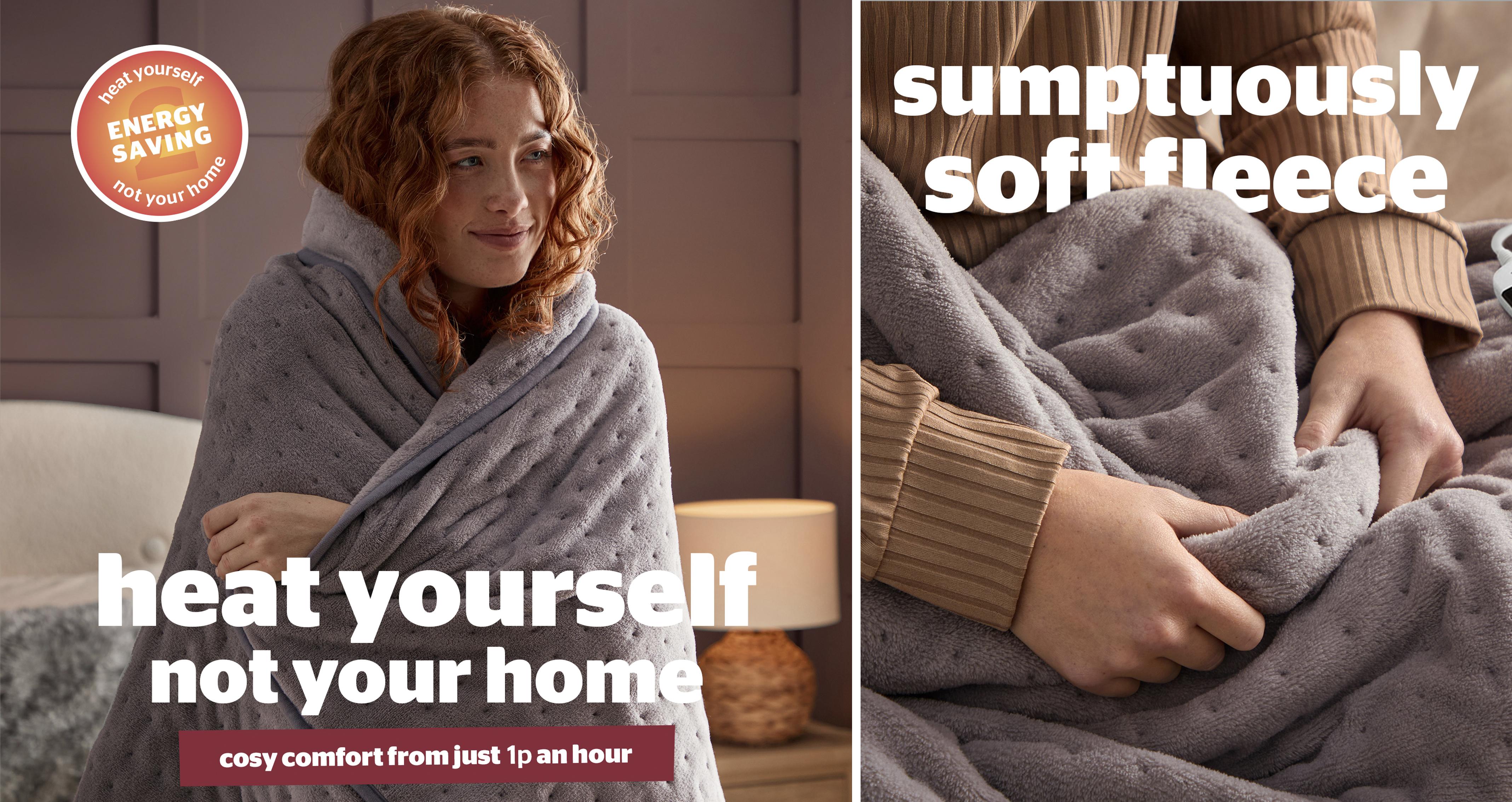 Luxury Silentnight Heated Throw in Luxury Grey Grey