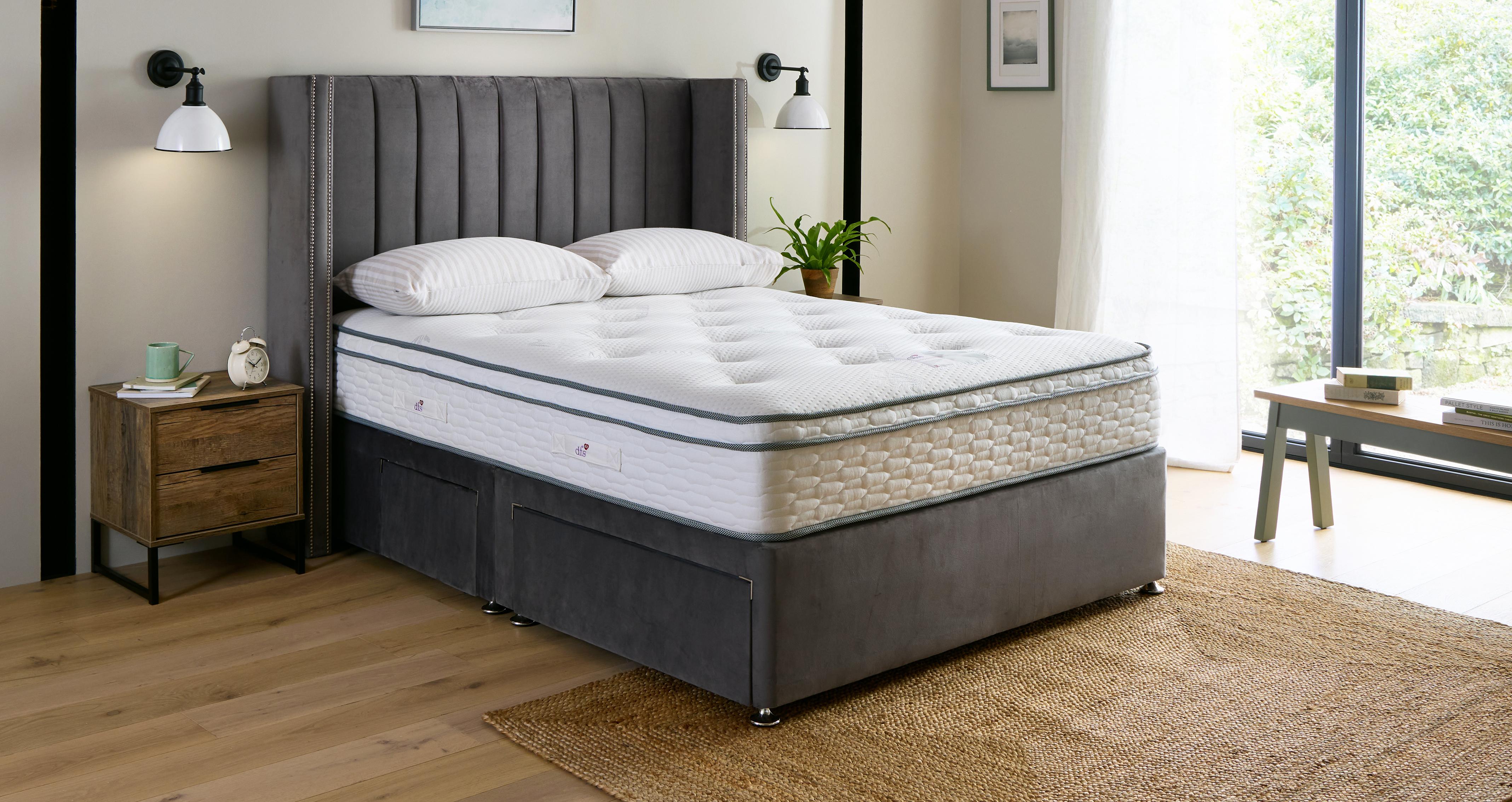 Luxury-comfort-memory-mattress Double Mattress in White Mattress White