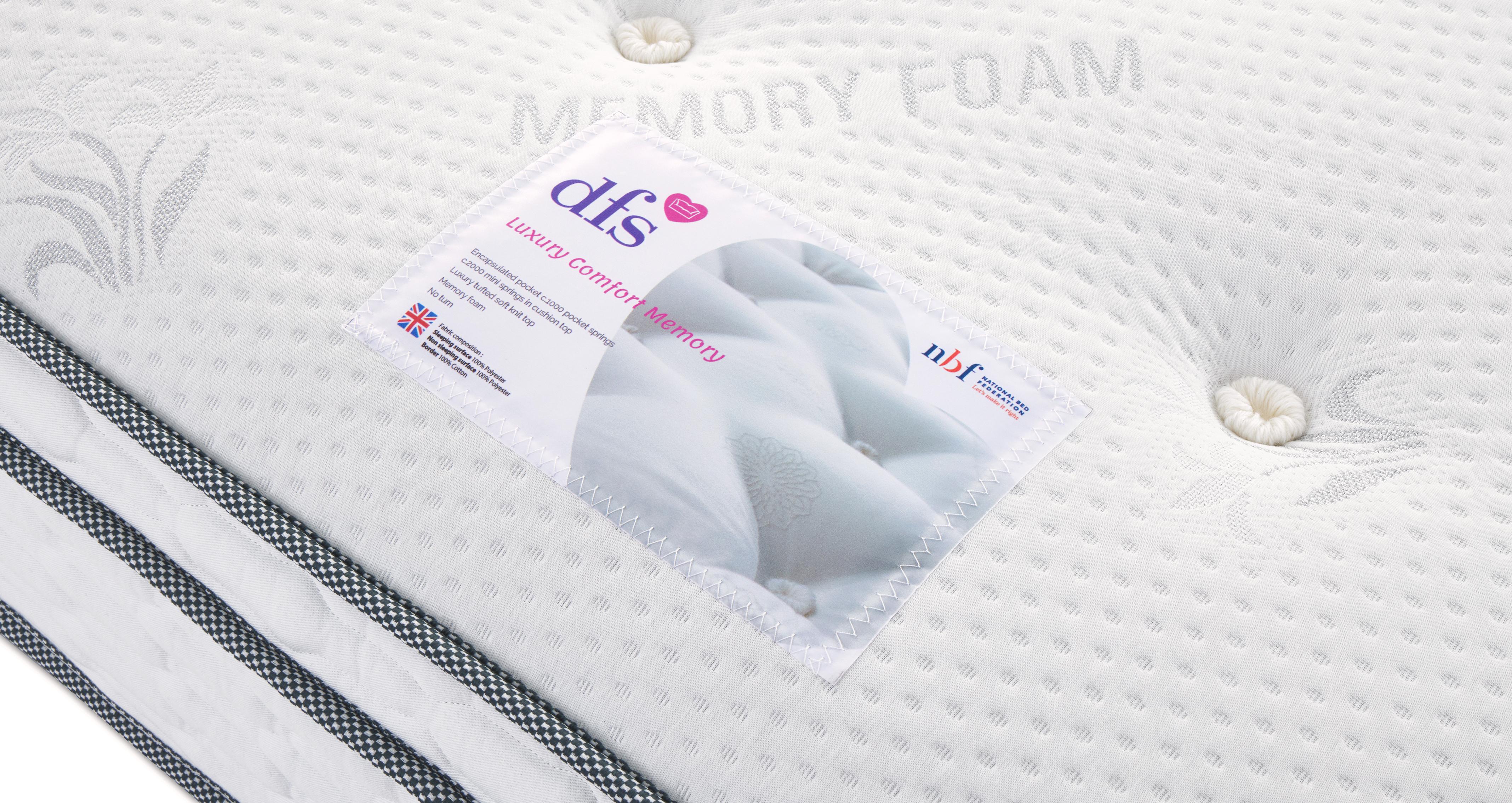 Luxury-comfort-memory-mattress Double Mattress in White Mattress White