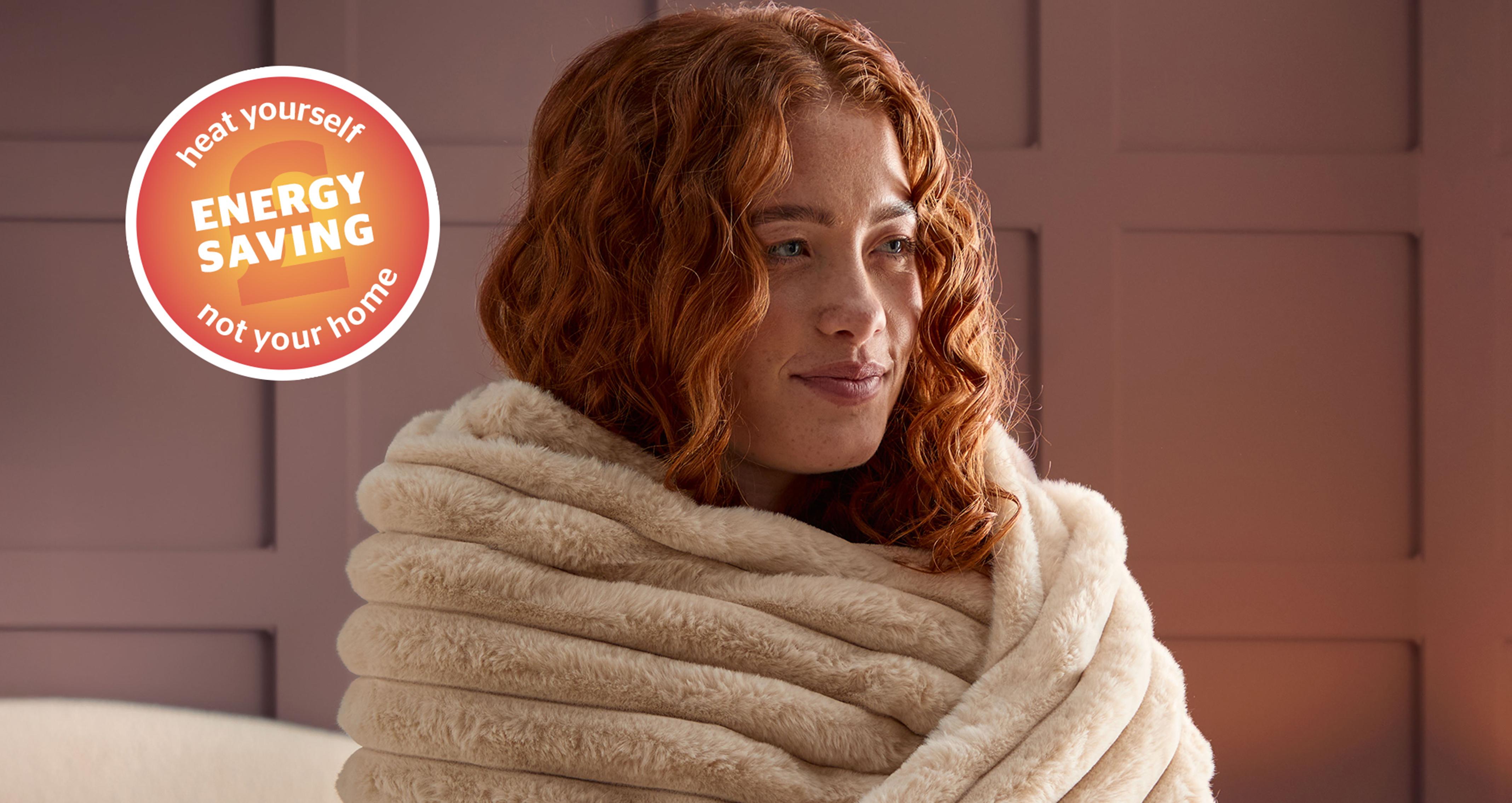 Luxury-faux-fur Silentnight Heated Throw in Luxury Faux Fur Natural Natural