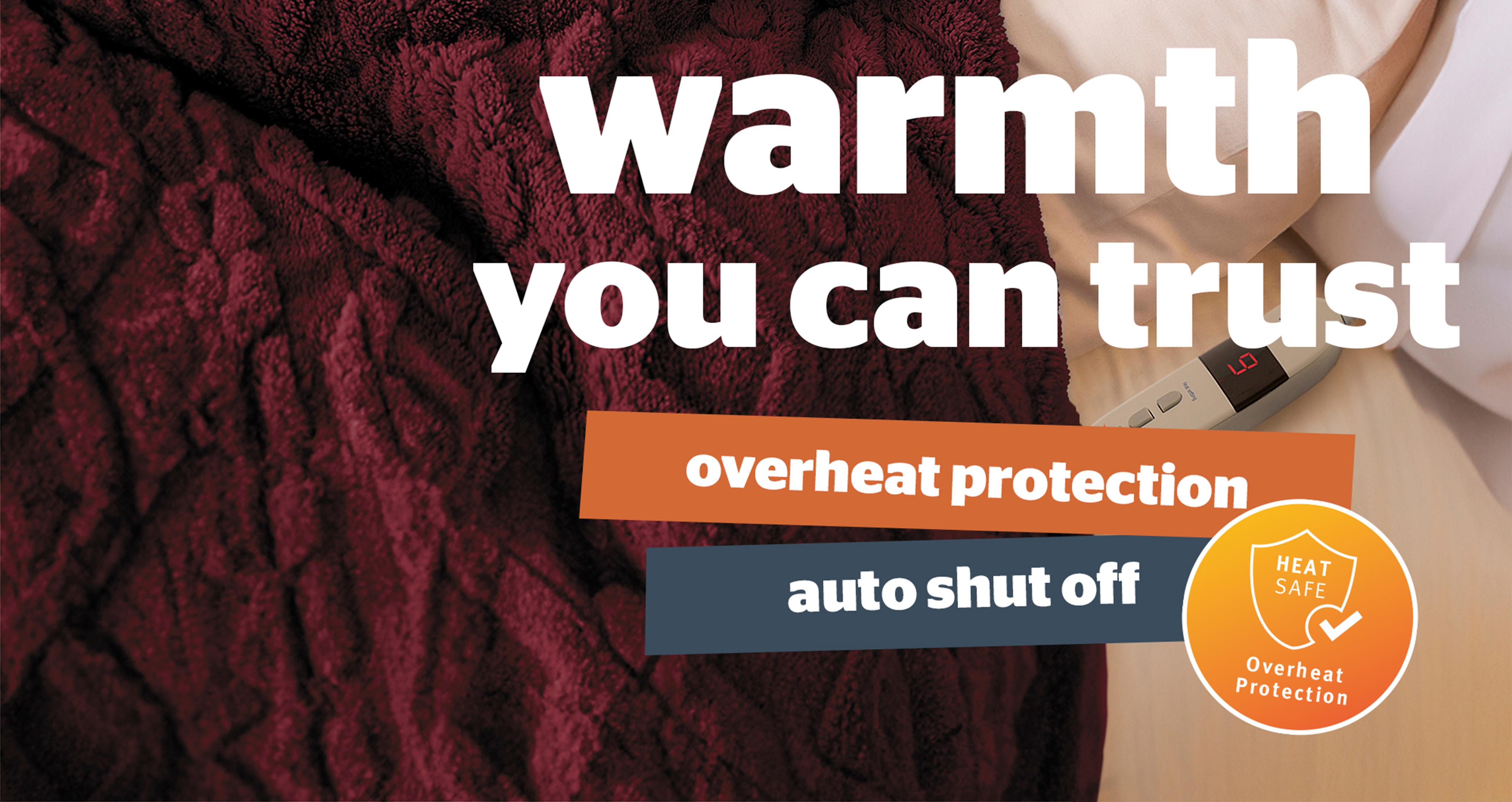 Luxury-super-cosy Silentnight Heated Throw in Luxury Super Cosy Berry Berry