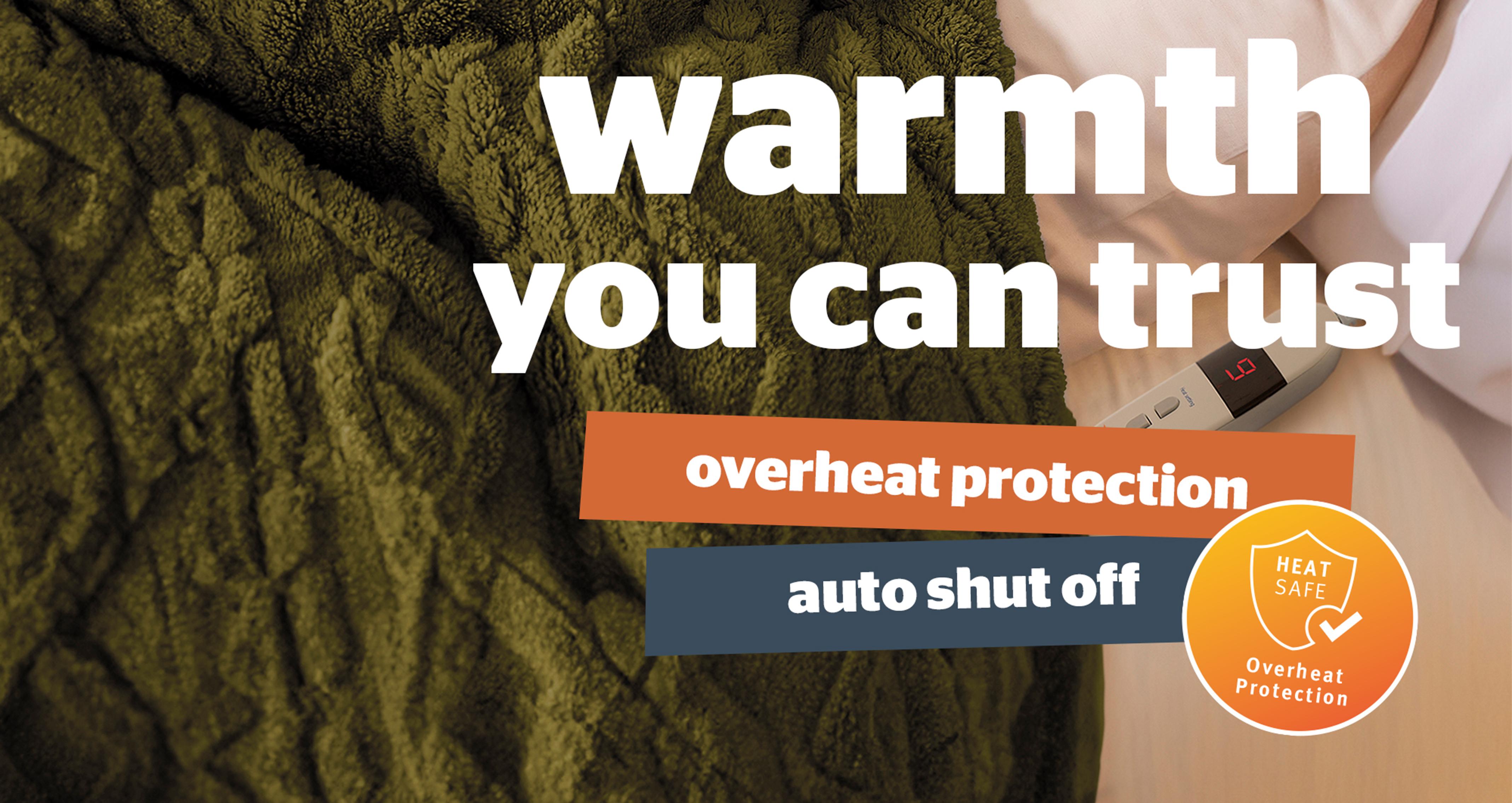 Luxury-super-cosy Silentnight Heated Throw in Luxury Super Cosy Green Green