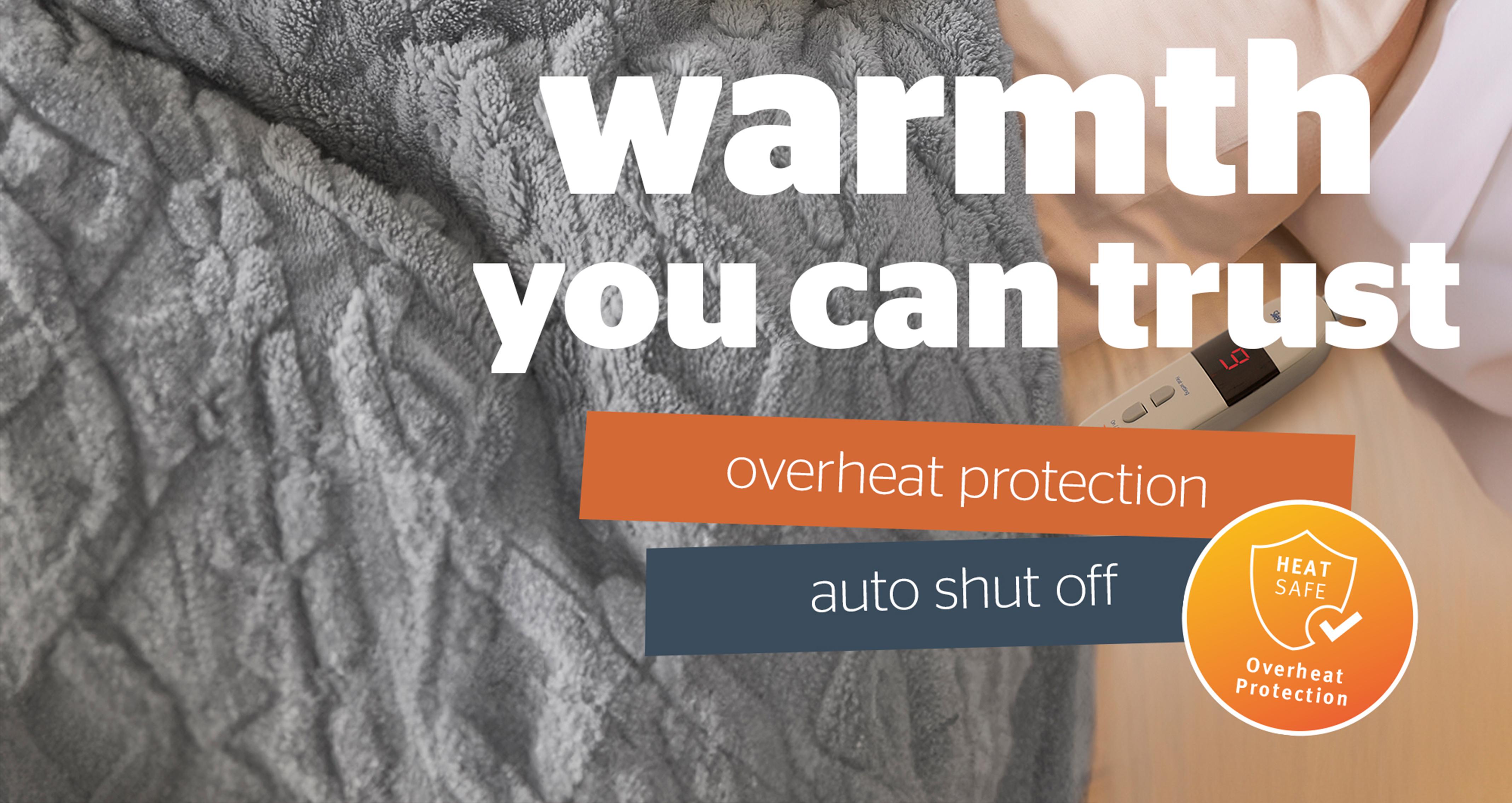 Luxury-super-cosy Silentnight Heated Throw in Luxury Super Cosy Grey Grey