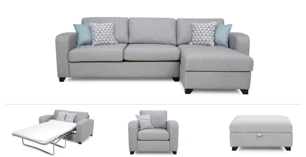 Lydia Clearance Chaise End 3 Seater 2 Seater Sofa Bed Chair Stool