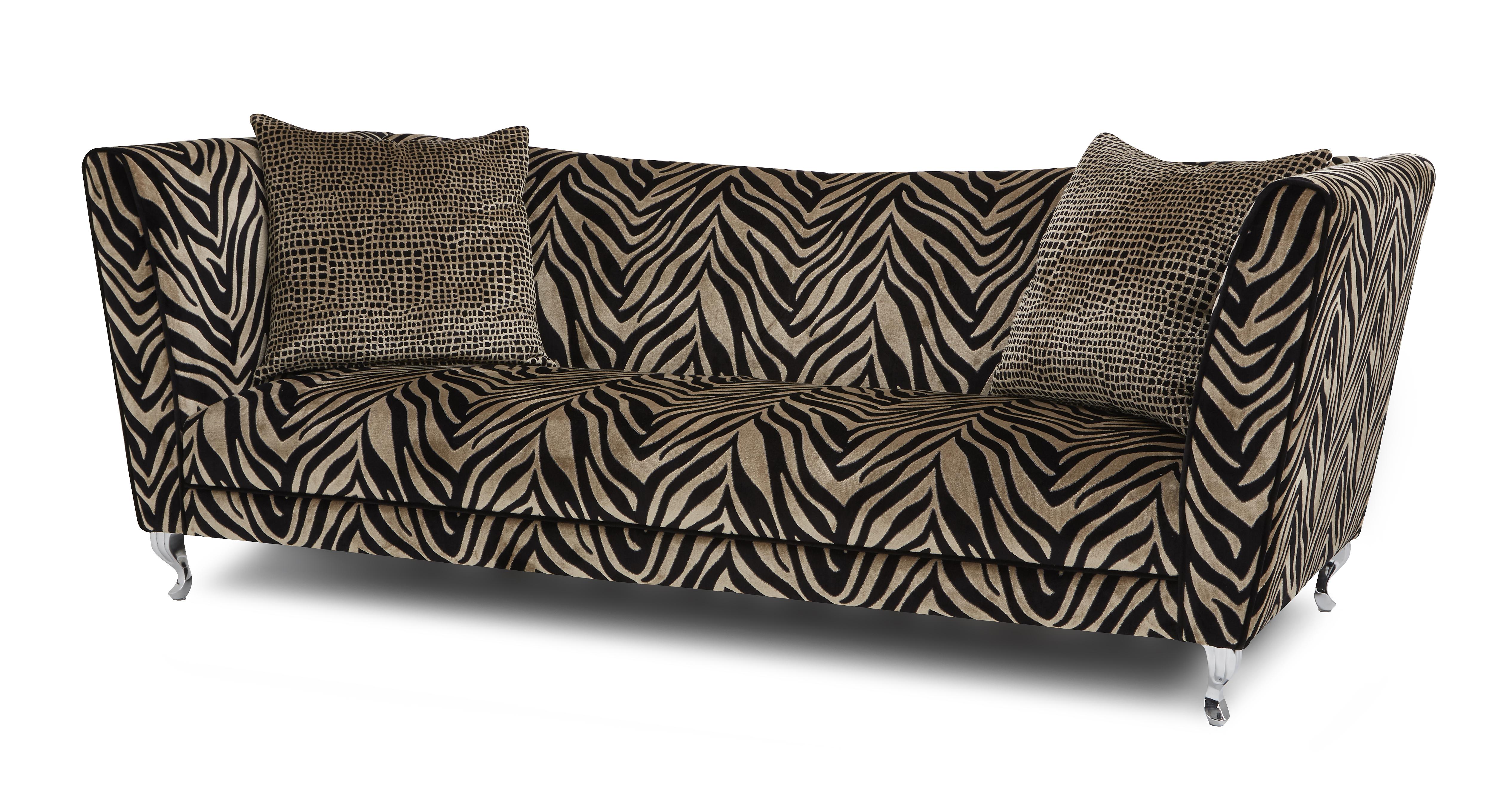 Madagascar Tiger Pattern 4 Seater Sofa Dfs