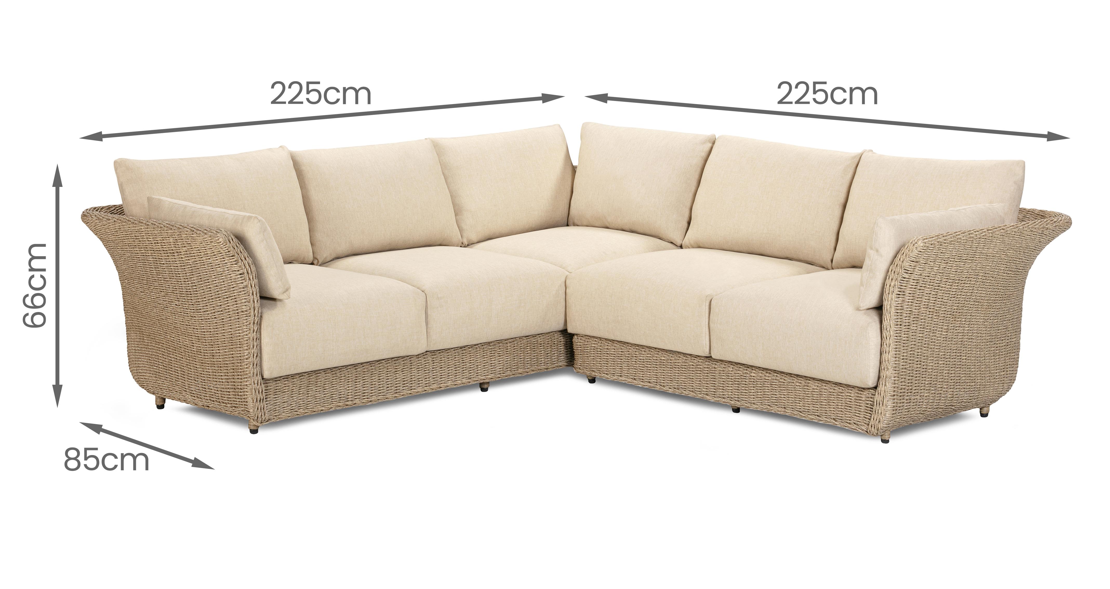 Malaga Corner Sofa, Rising Table & 2 Stools in Malaga Neutral