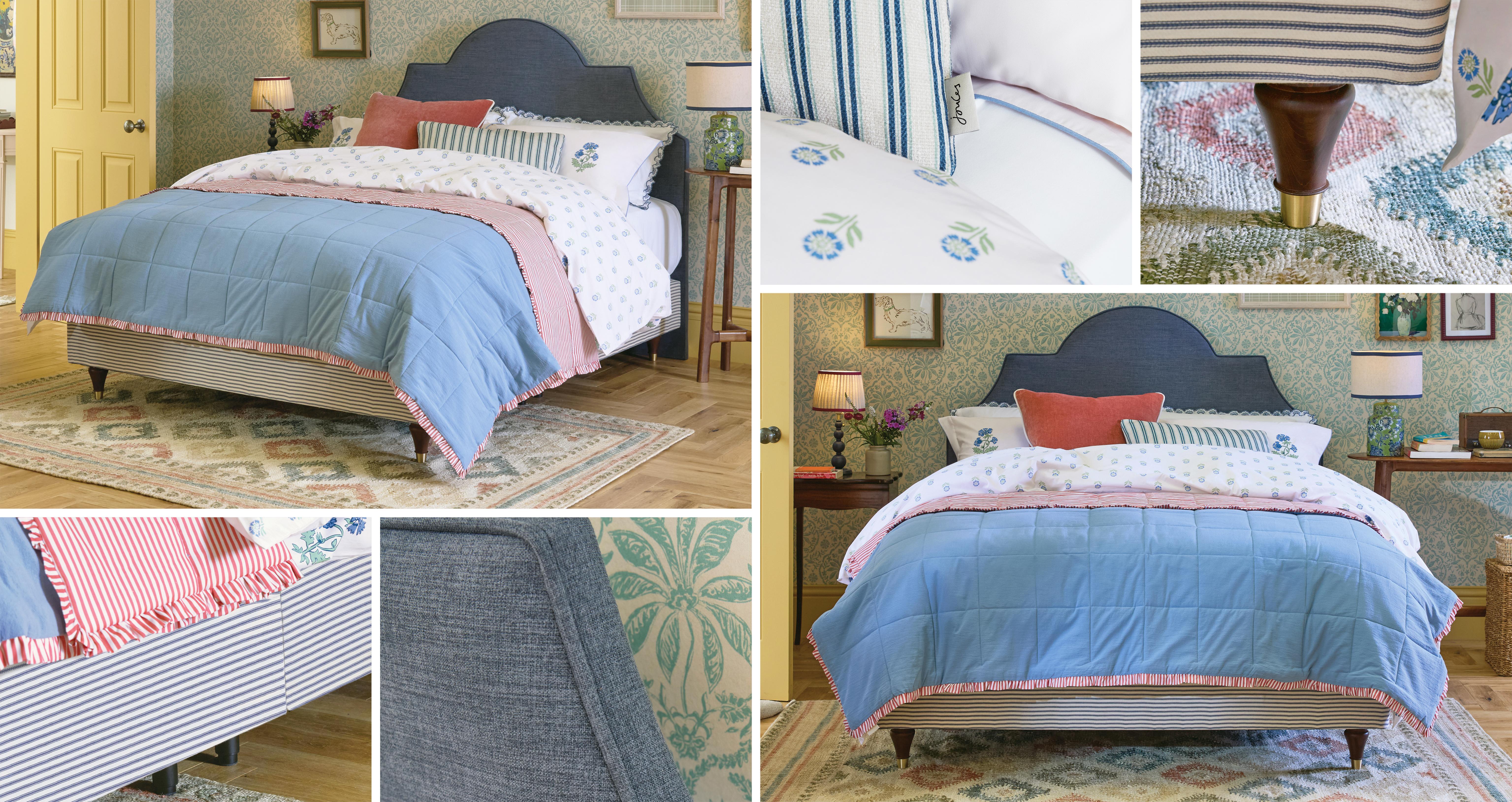 Mapelthorpe Double Bedframe & Sycamore Mattress in Mapelthorpe Weave Navy