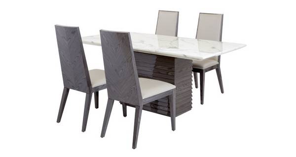 Mara Dining Table Set Of 4, Marble Dining Table And Chairs Dfs