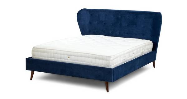 Marcello Double Bedframe Dfs, Blue Double Bed Frame