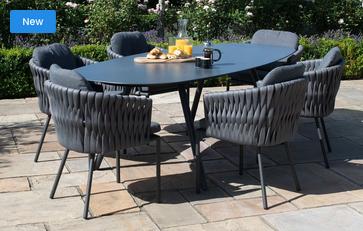 6 Seater Oval Dining Set