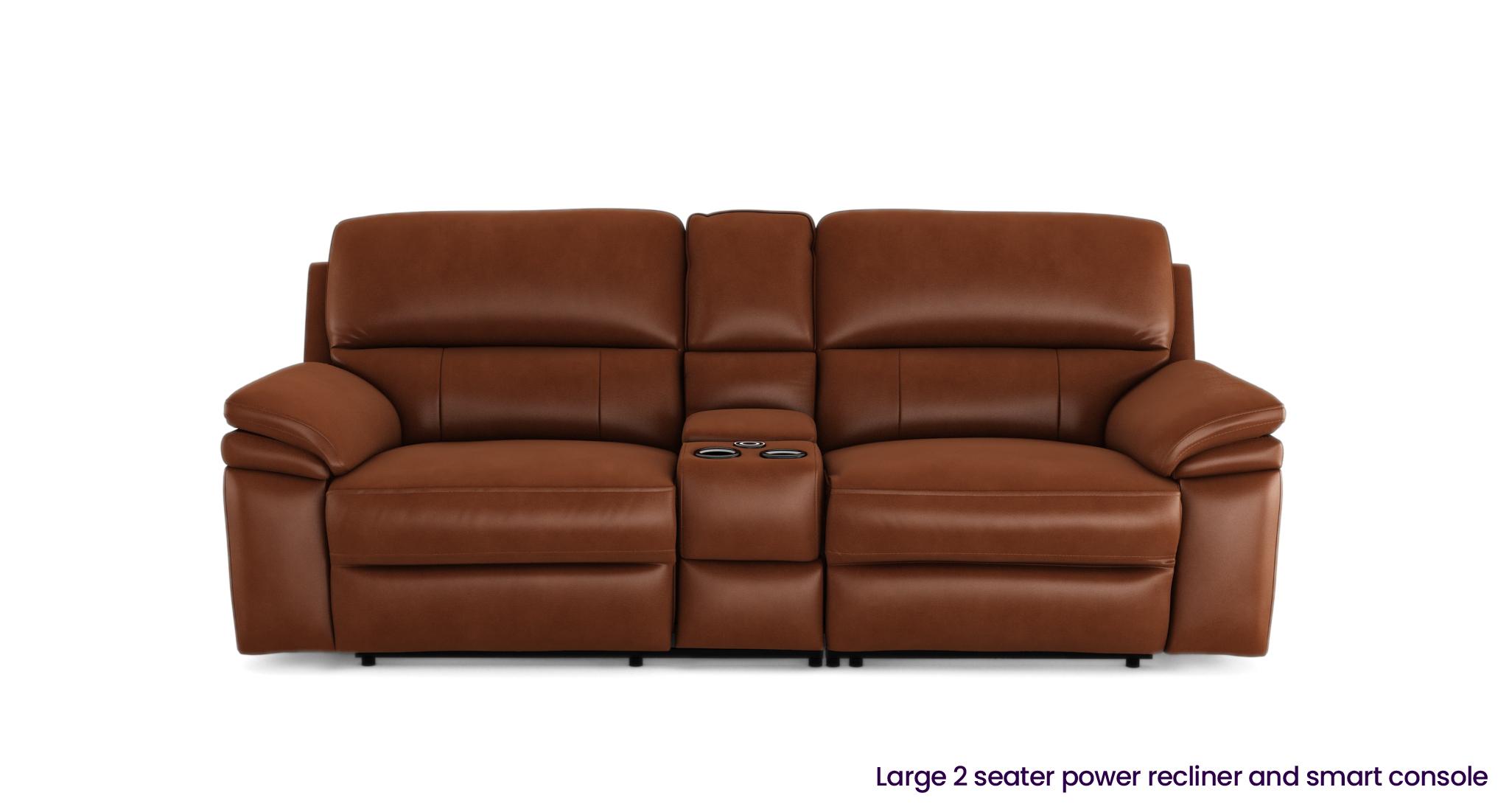 Markham leather deals sectional with ottoman