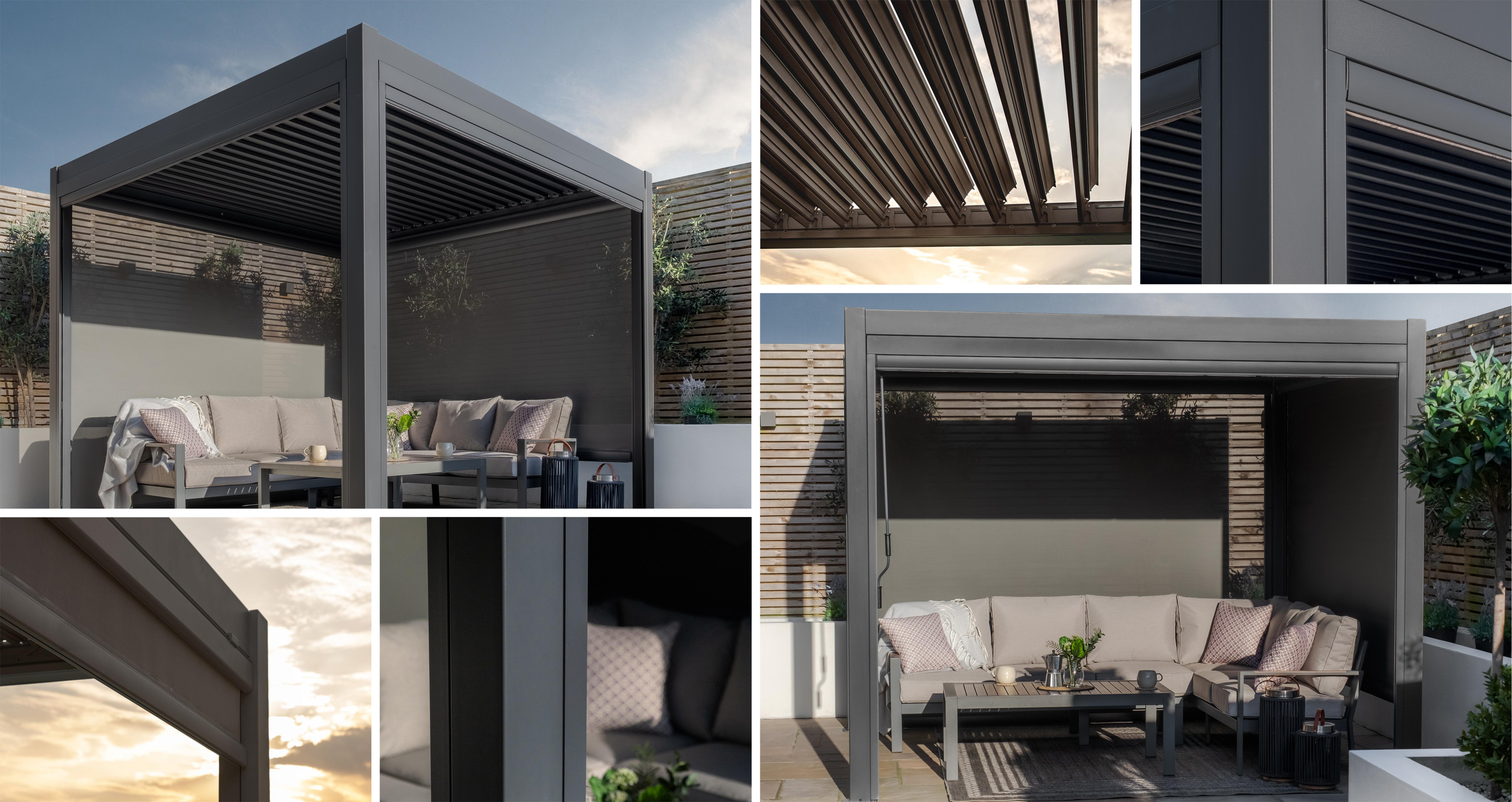 Marrakesh 30x30 Pergola Bundle 2 in Marrakesh Grey