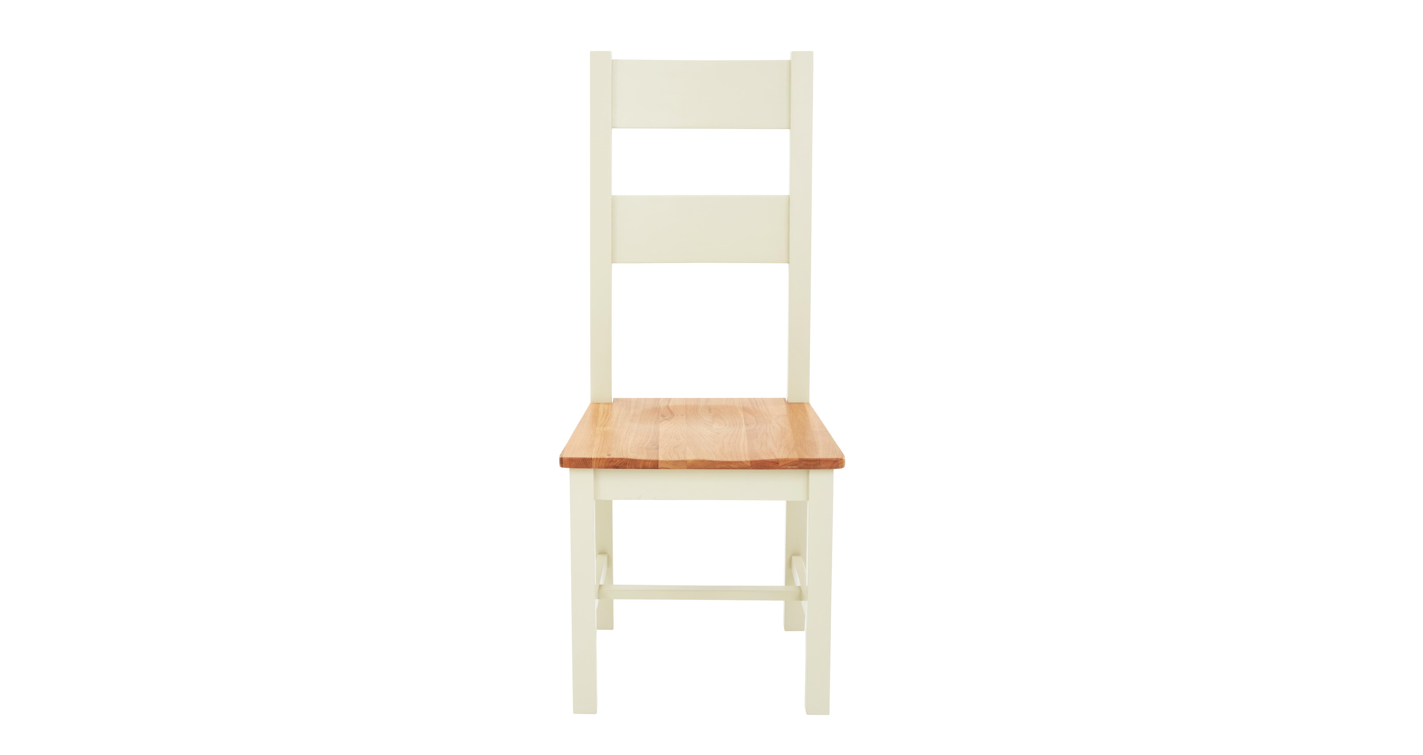 ladder back cream painted dining chairs