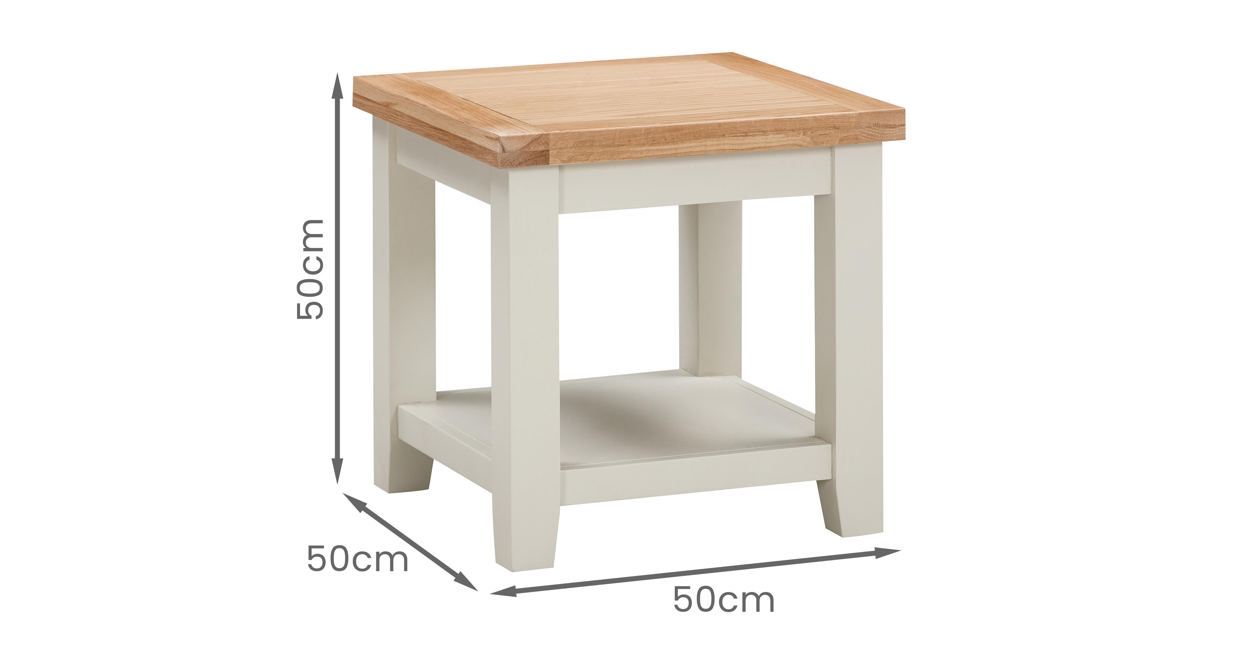 Maud Lamp Table in Maud White Oak White Painted Oak