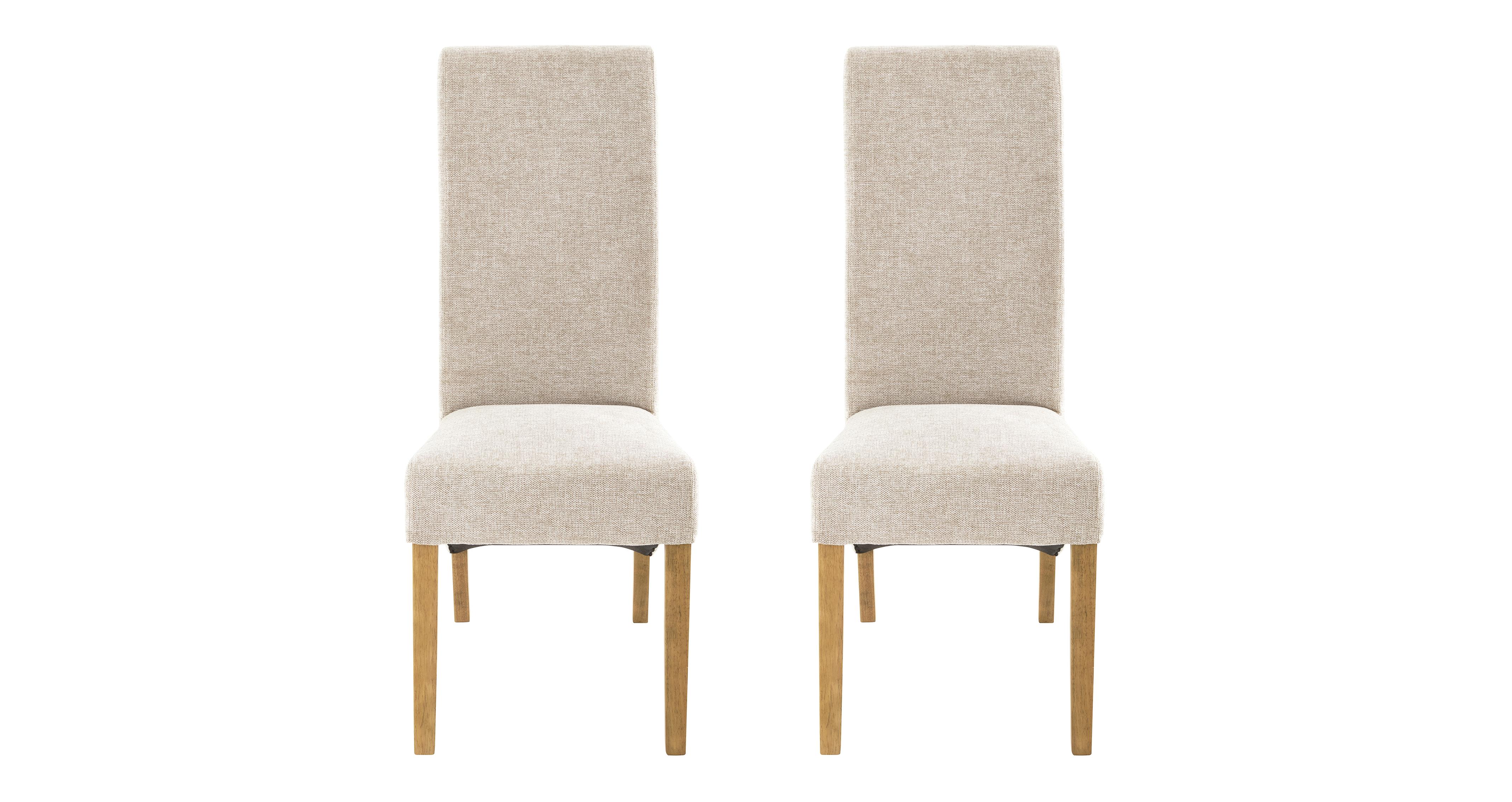 Set of 2 Scroll Back Dining Chairs