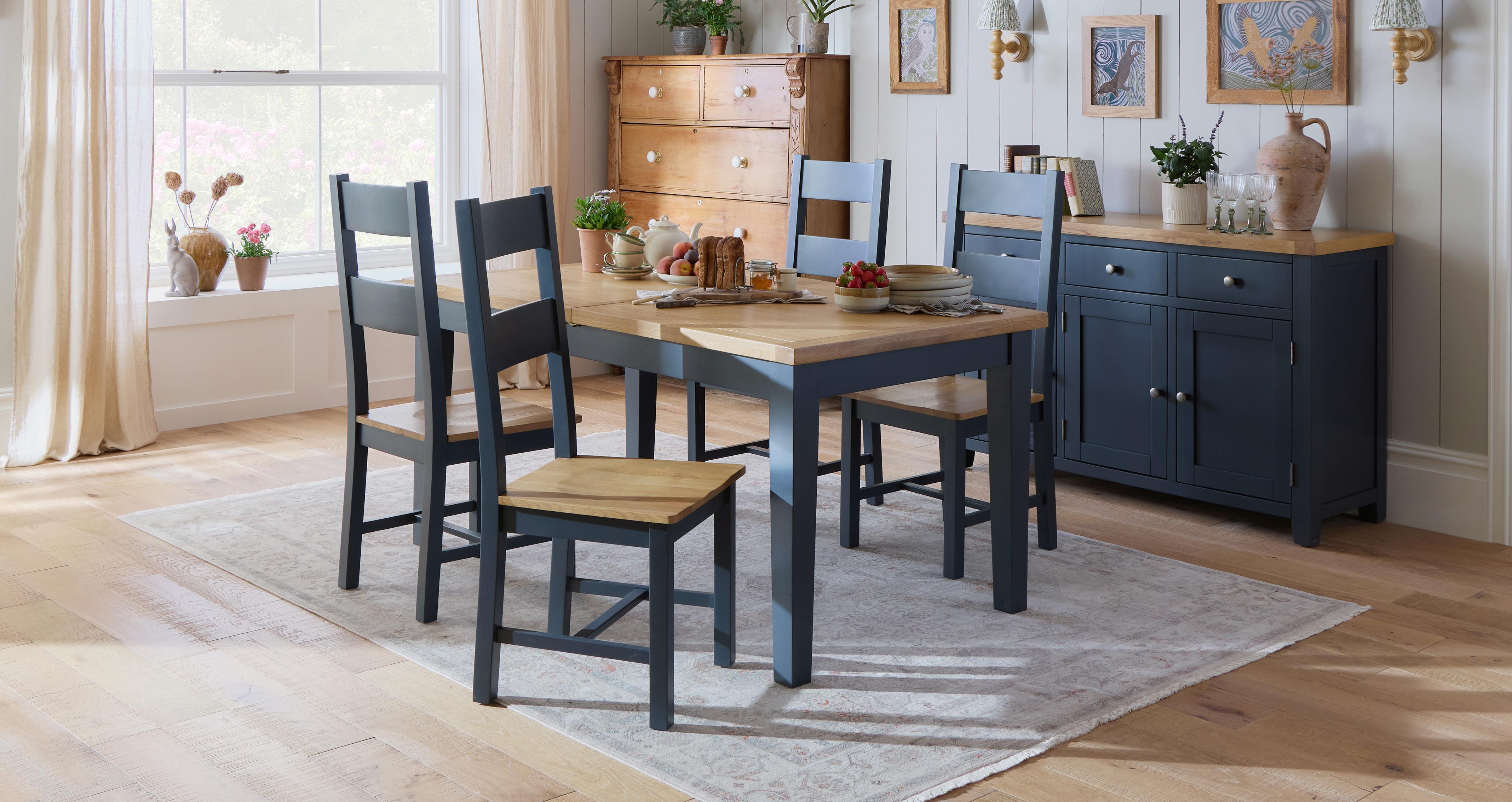 Maud-navy Lamp Table in Maud Navy Navy