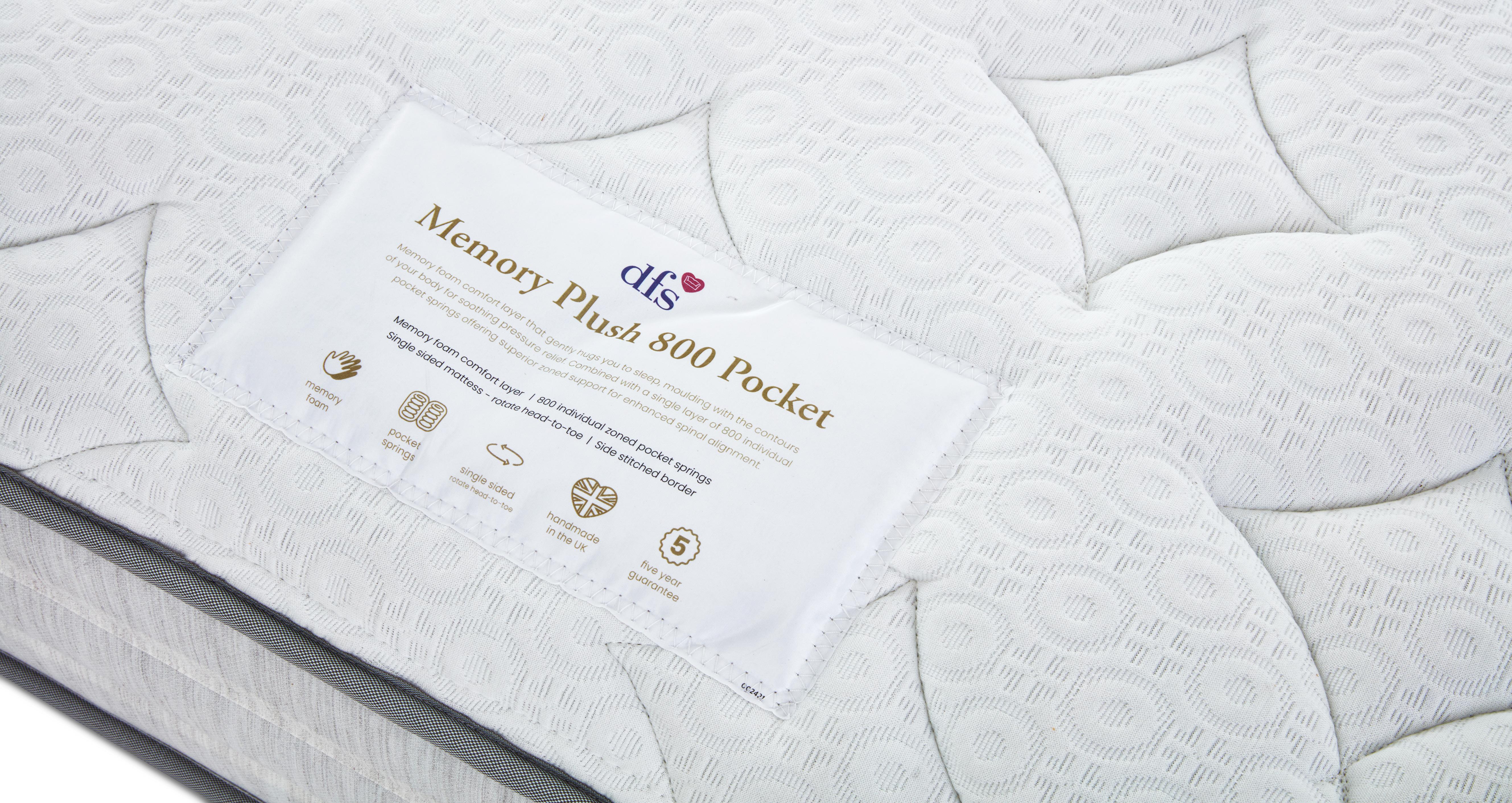 Memory-plush-800-pocket-mattress King Mattress in Memory Plush White