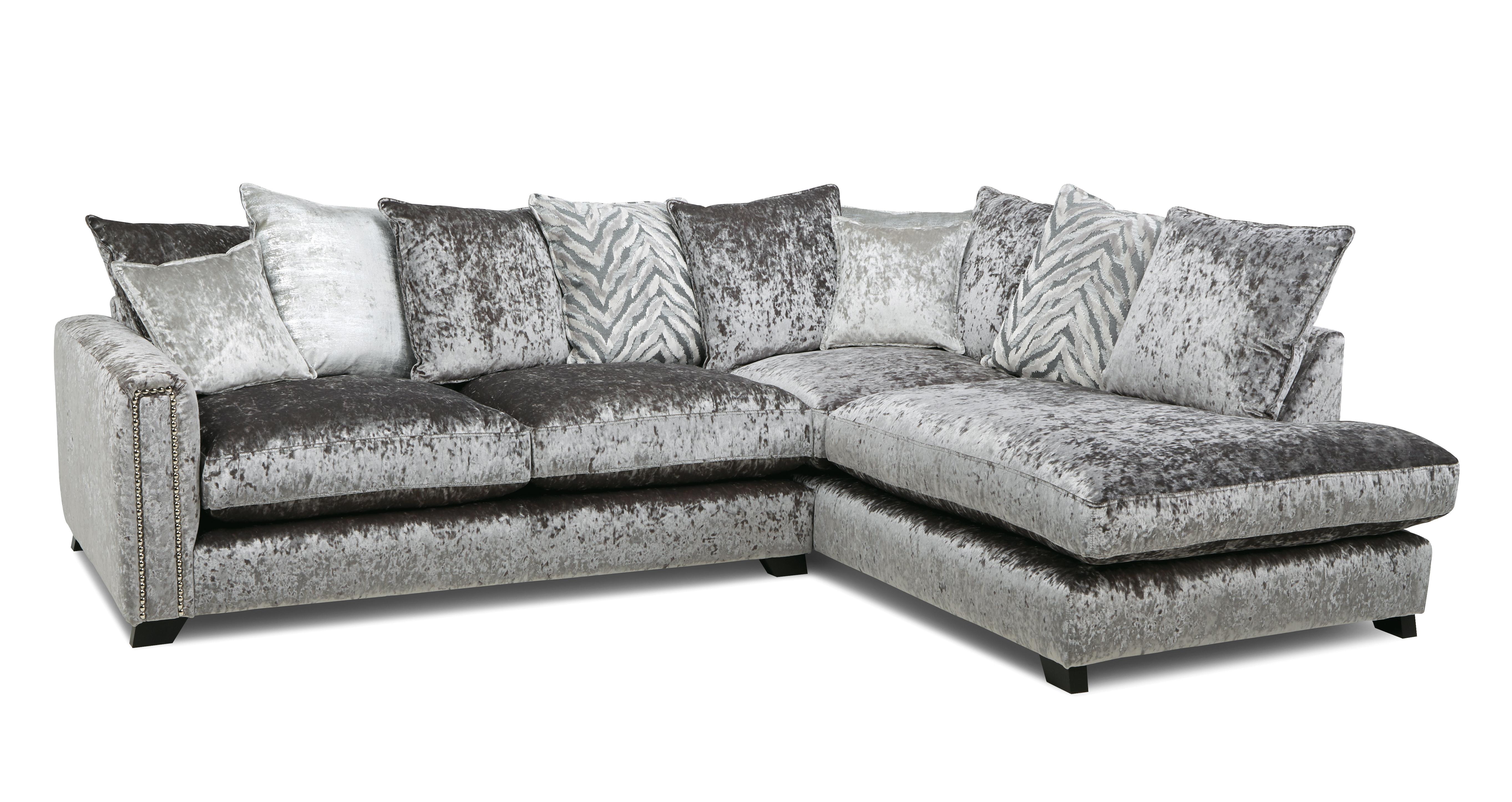 Meribel Pillow Back Left Hand Facing Arm 3 Seat Corner Sofa Cheska