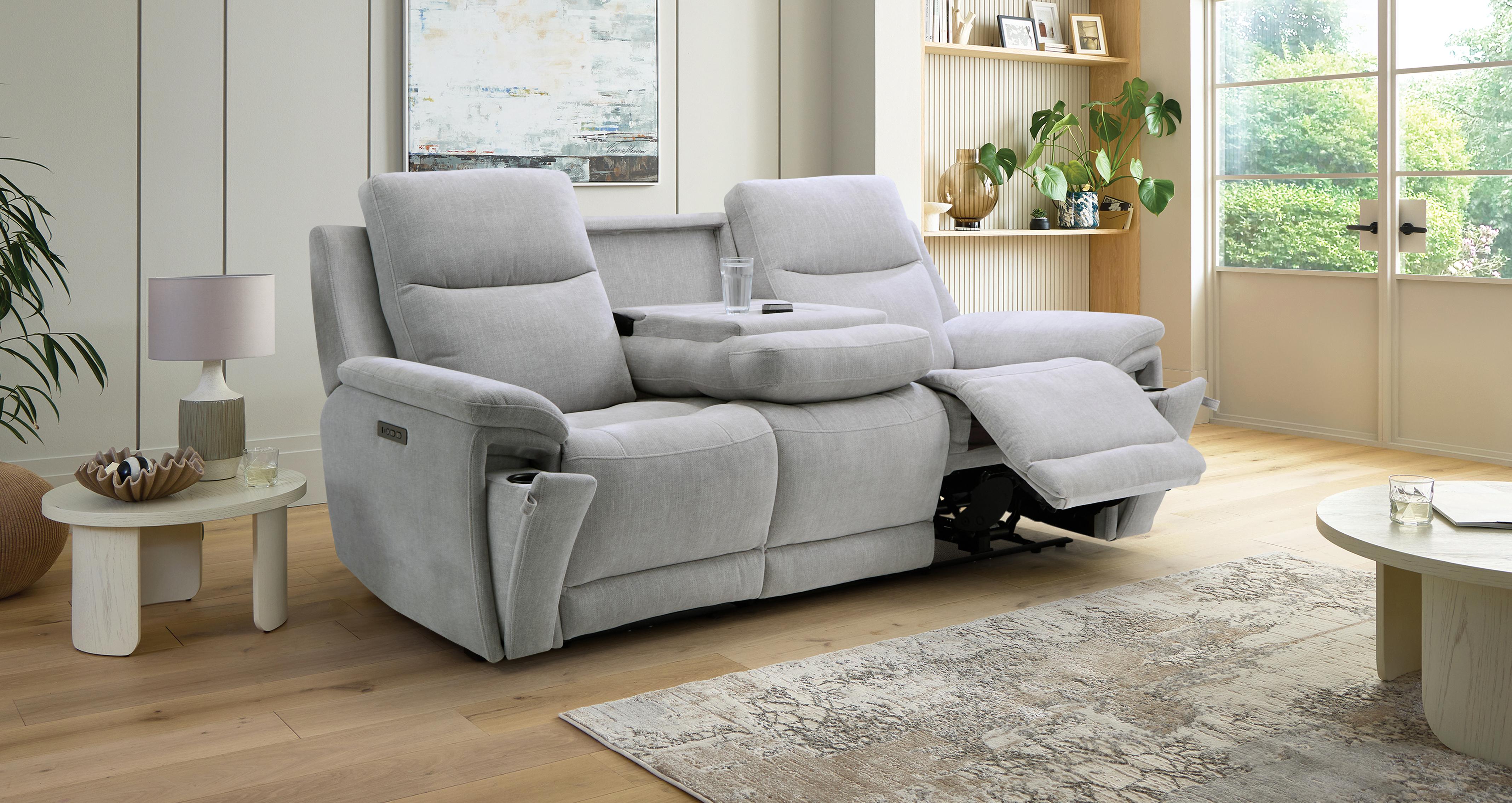 Meyer-express Power Recliner Chair in Meyer Express Fabric Mist