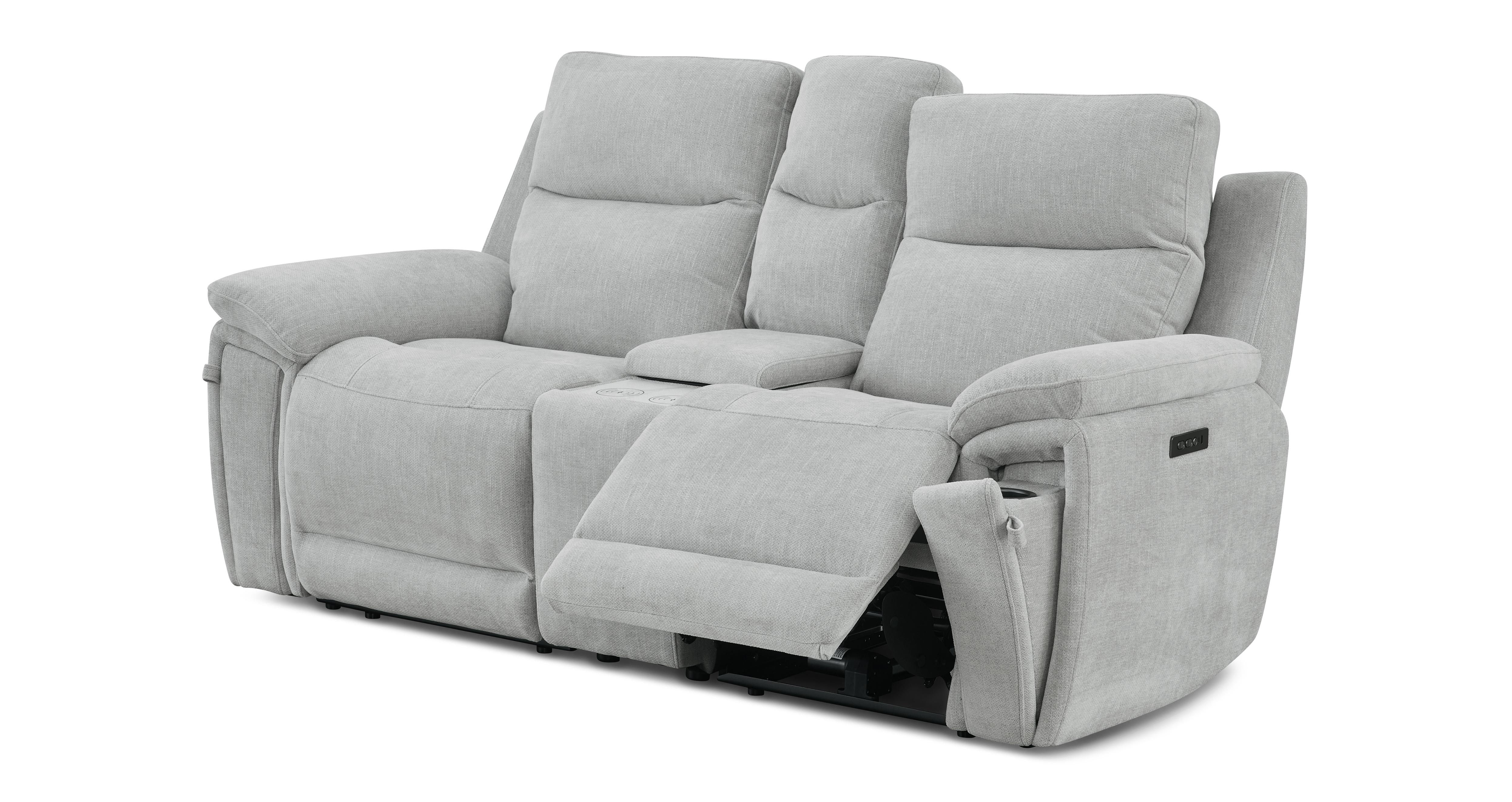 Meyer-express 2 Seater Power Recliner With Smart Console in Meyer Express Fabric Mist