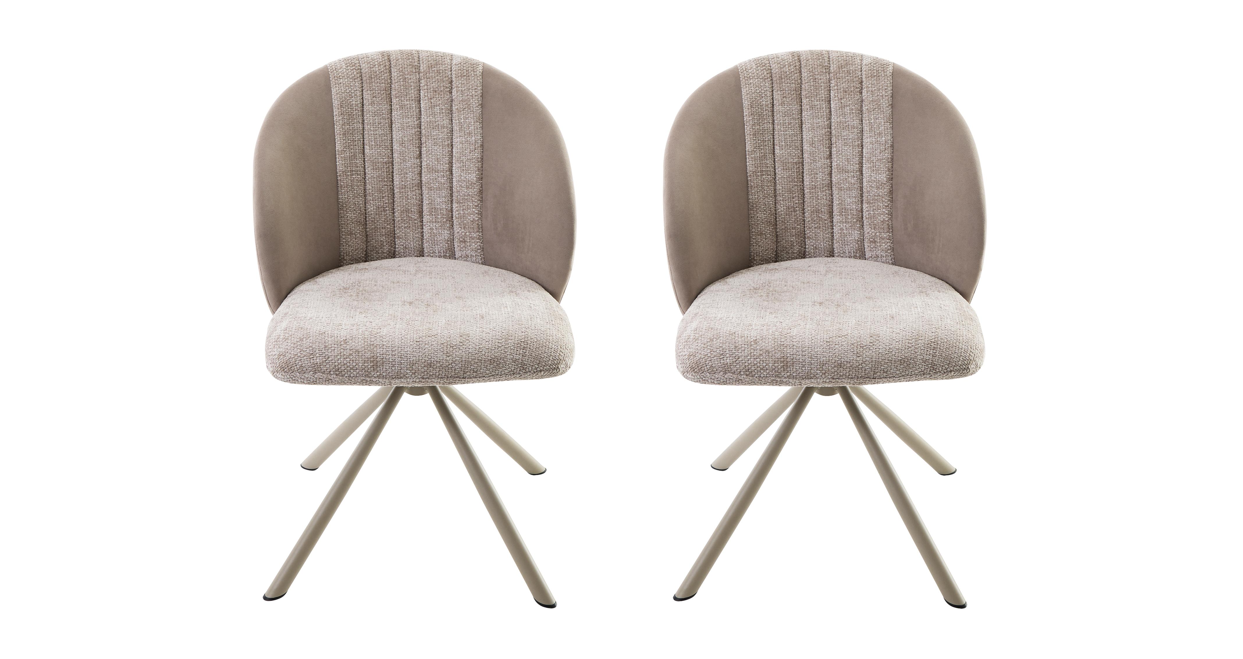 Set of 2 Swivel Dining Chairs