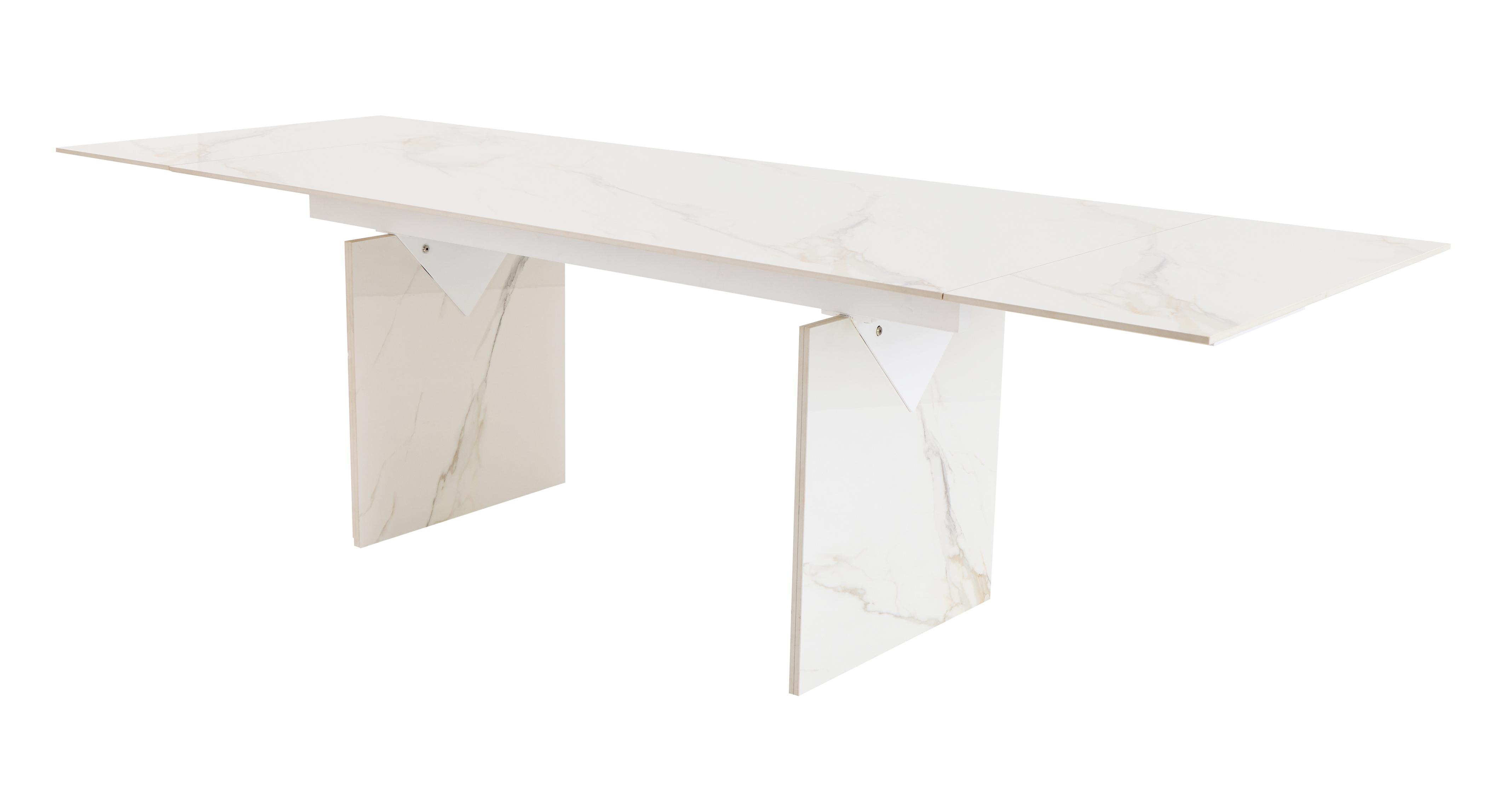 Misse Extending Dining Table in Misse White