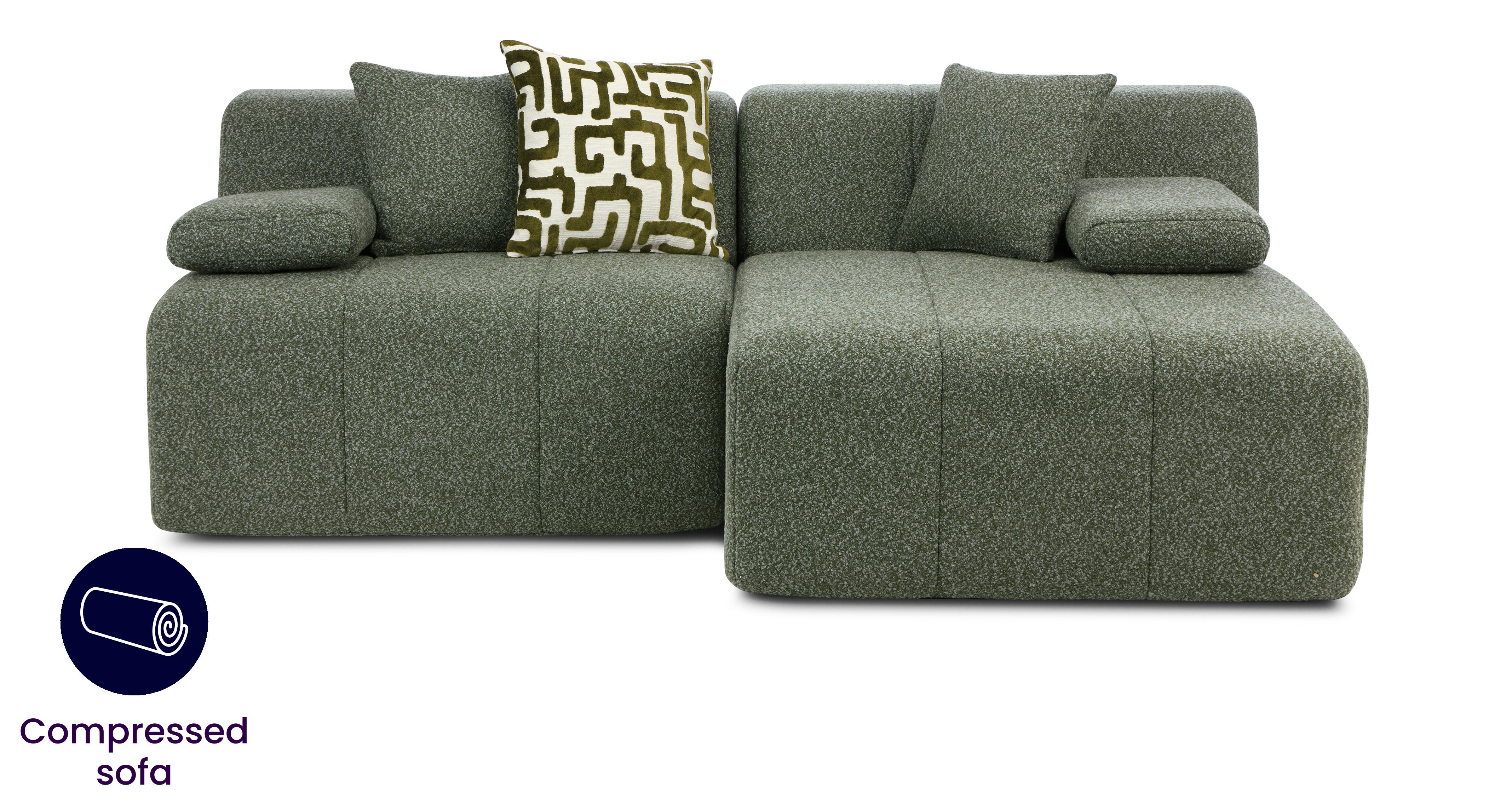 Compressed Right Hand Facing Chaise Sofa