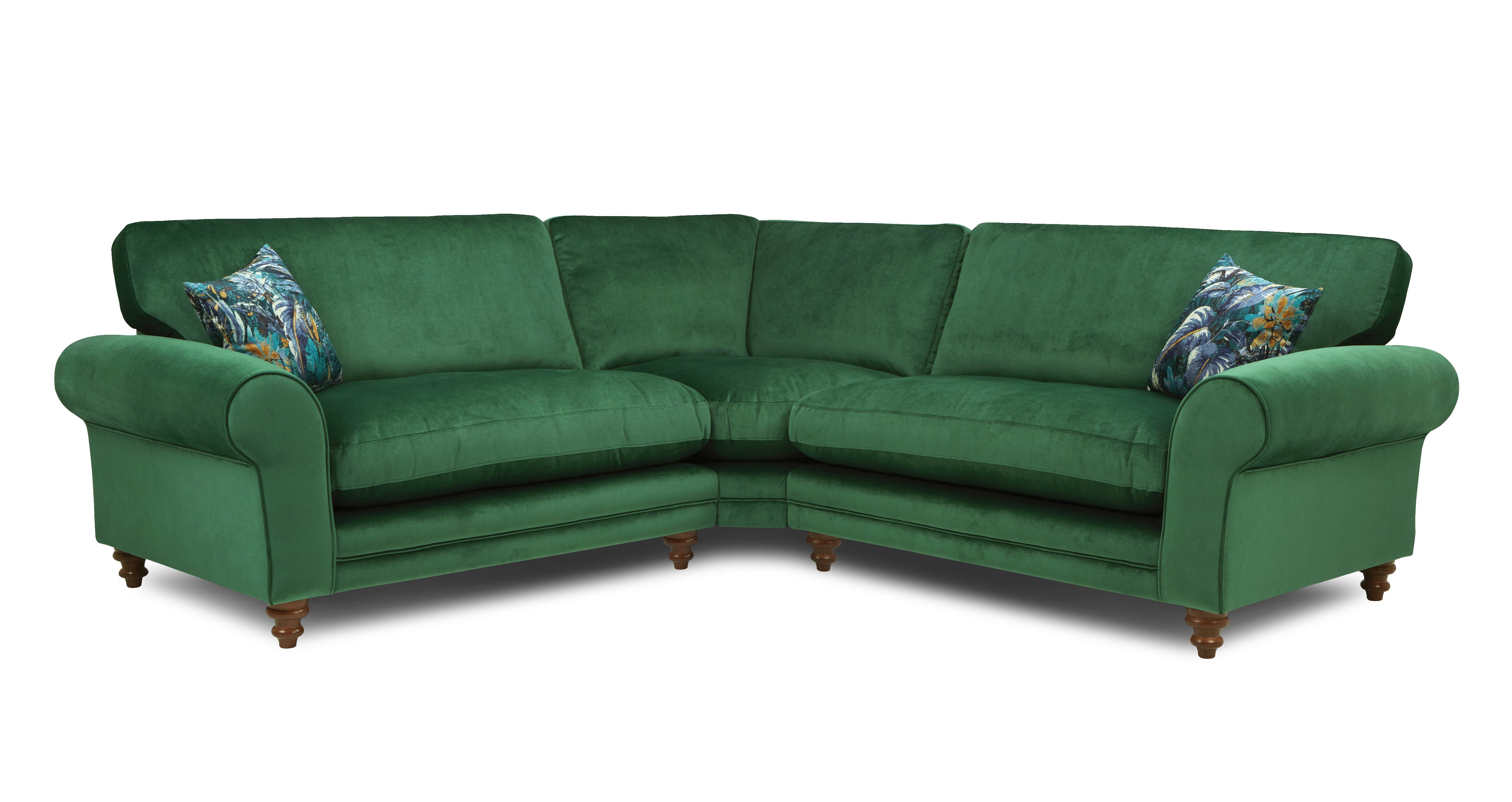 Dfs green corner deals sofa