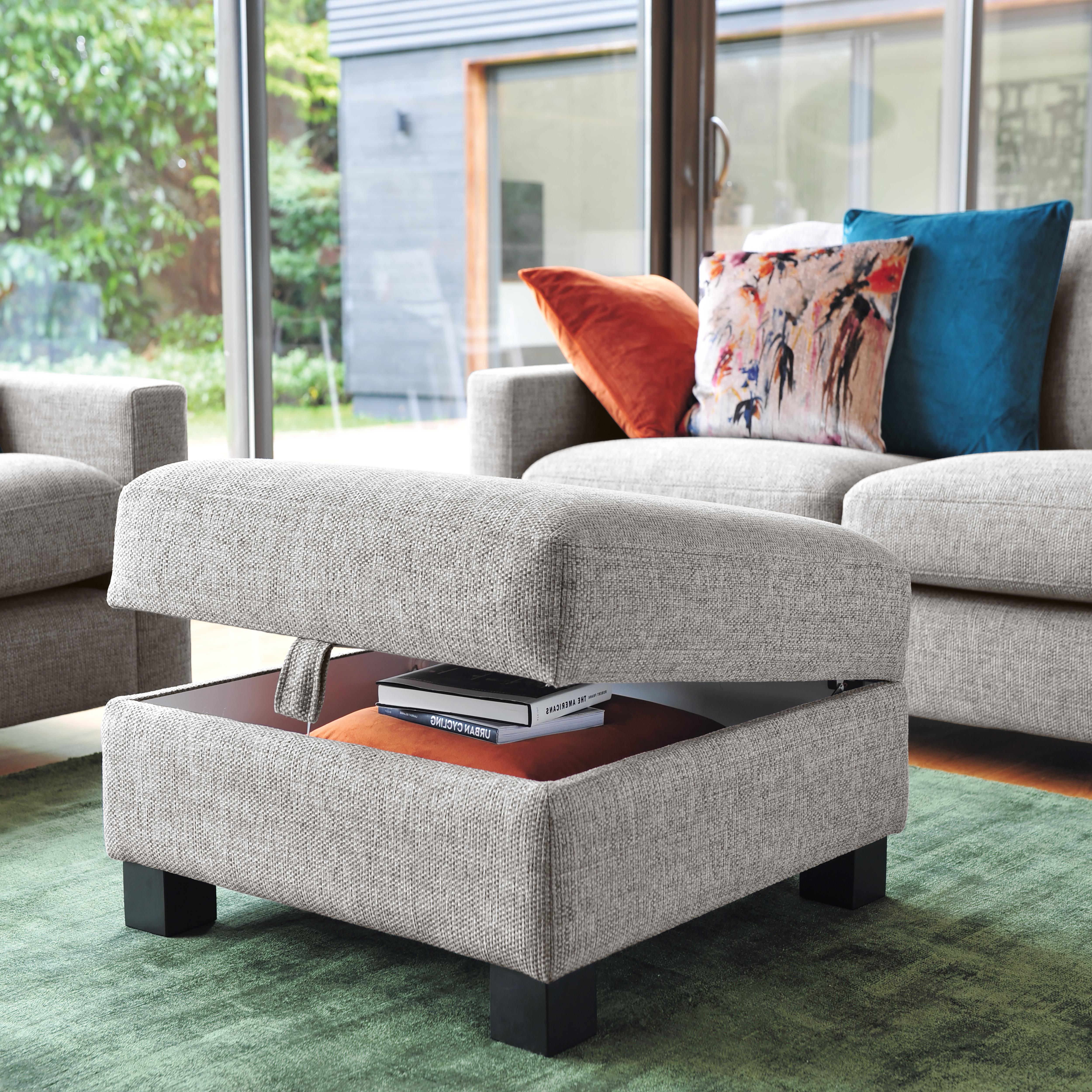 Monaco Ii Storage Footstool | DFS