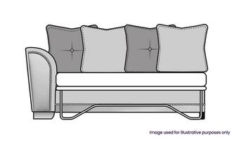 Pillow Back Left Hand Facing 1 Arm 3 Seat Deluxe Sofa Bed Unit 