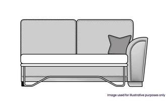 Formal Back Right Hand Facing 1 Arm 3 Seat Deluxe Sofa Bed Unit 