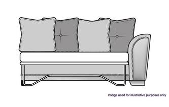 Pillow Back Right Hand Facing 1 Arm 3 Seat Deluxe Sofa Bed Unit 