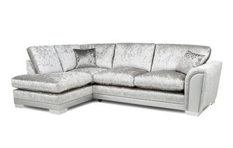 Formal Back Right Hand Facing Arm 3 Seat Open End Corner Sofa 