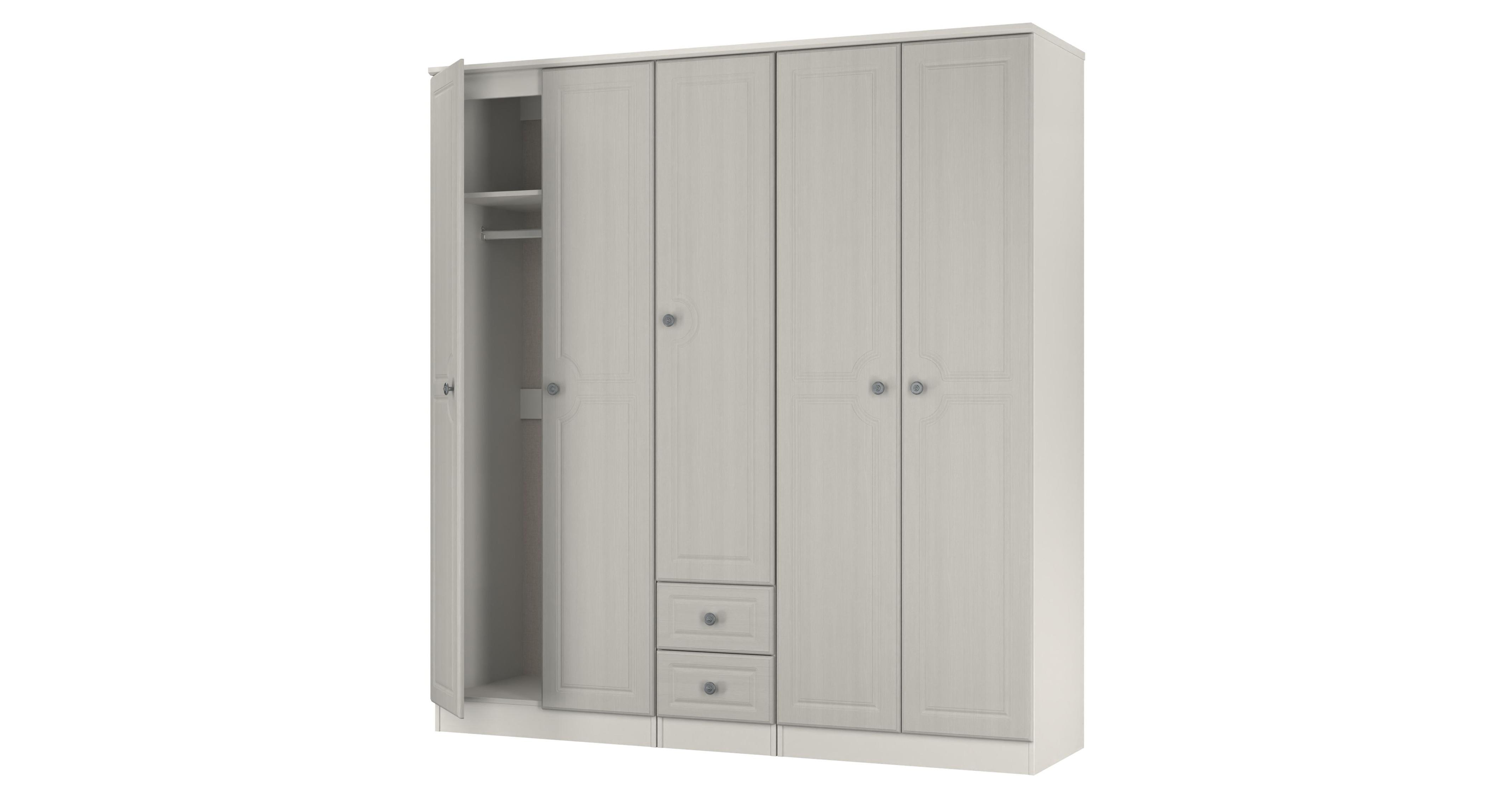 Moss 5 Door 2 Drawer Wardrobe | DFS