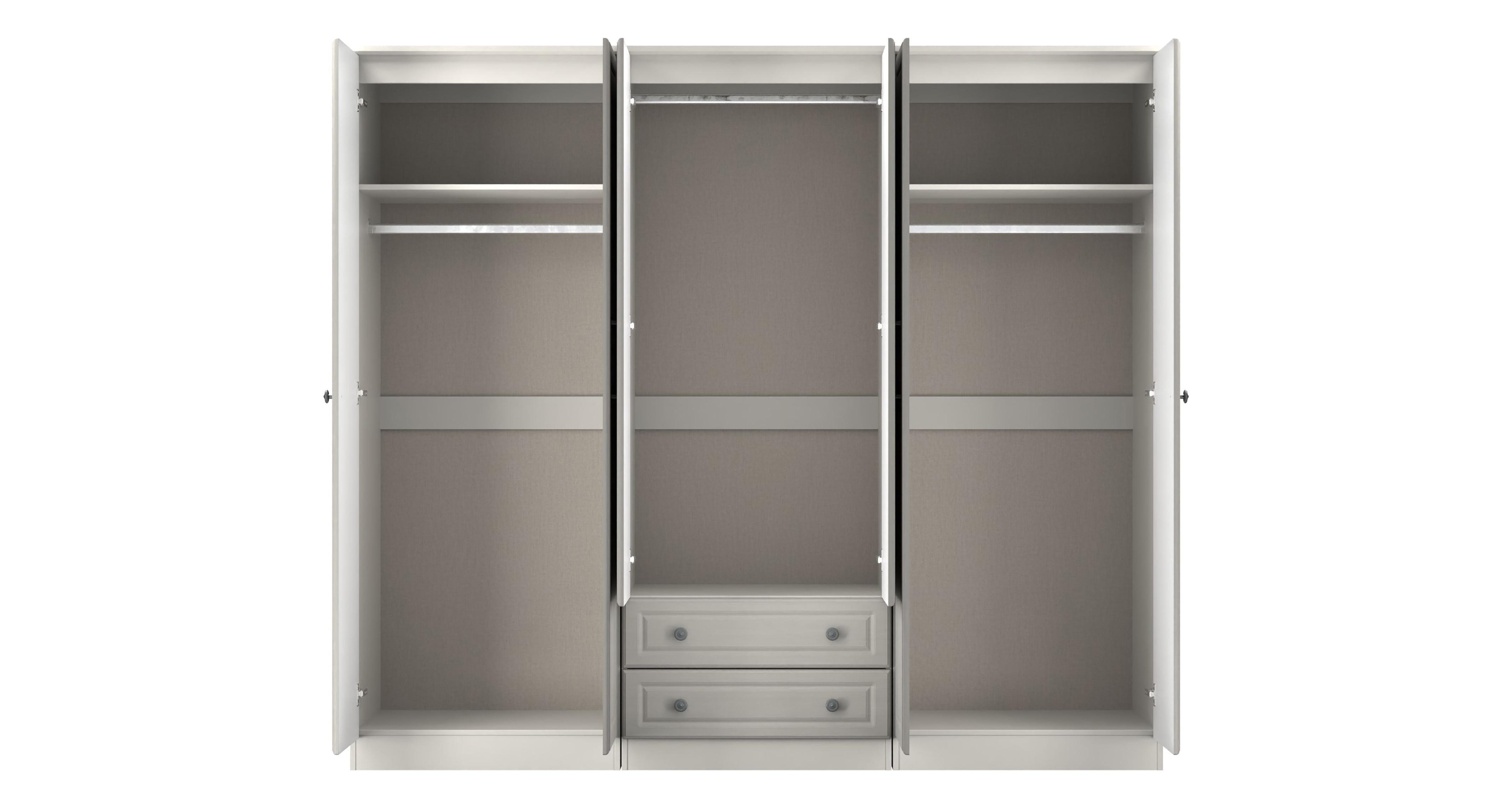 Moss 6 Door 2 Drawer Double Wardrobe | DFS
