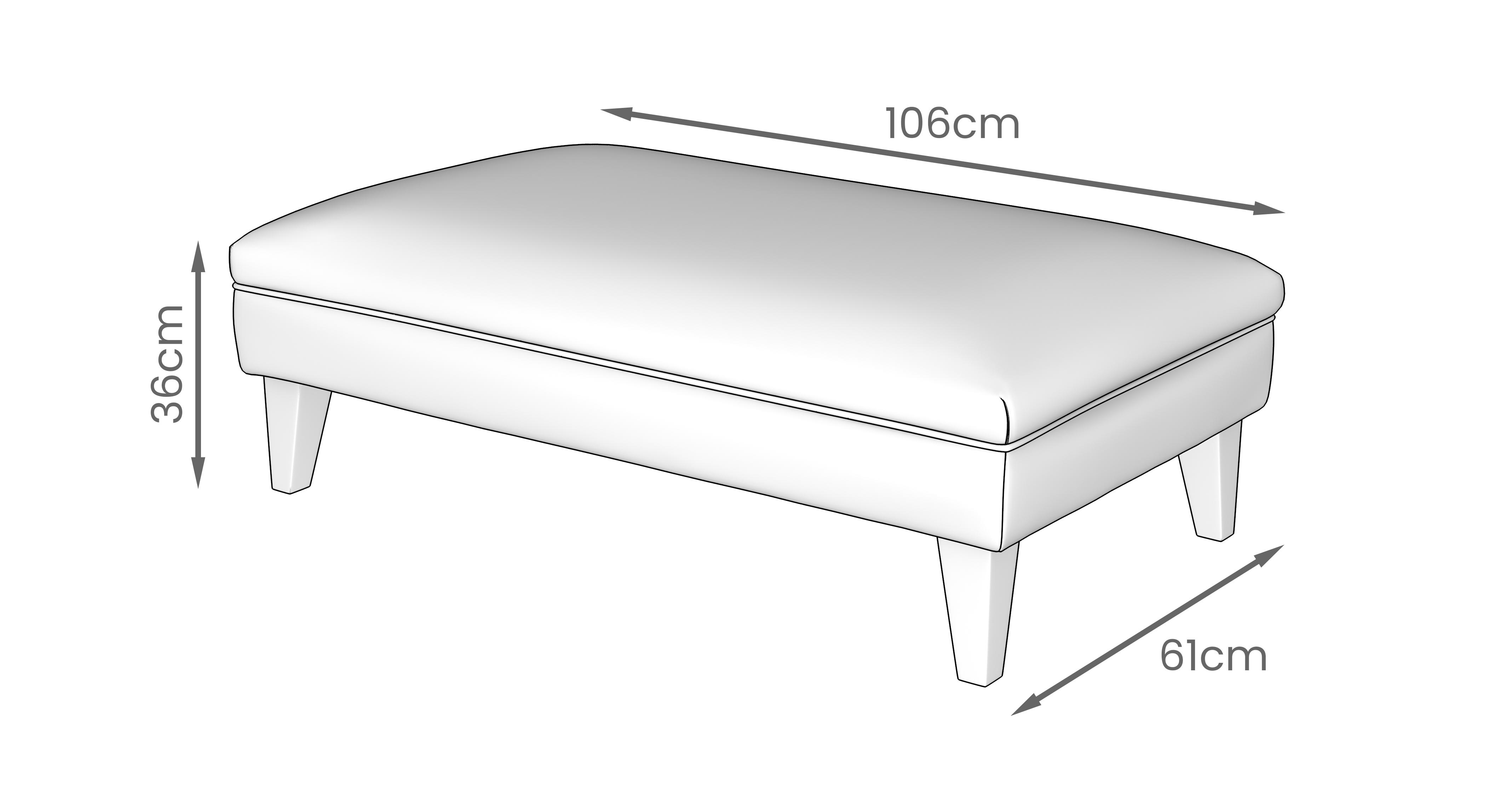 Mossley Check Top Large Footstool | DFS